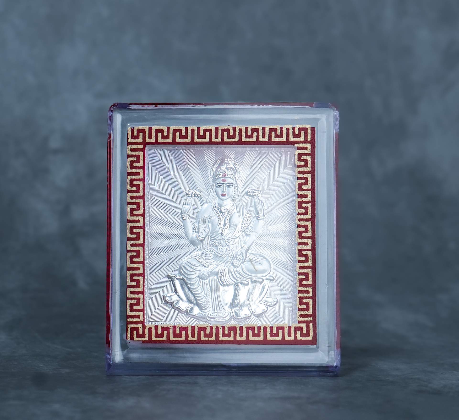 999 Silver Goddess Lakshmi Blessing Frame