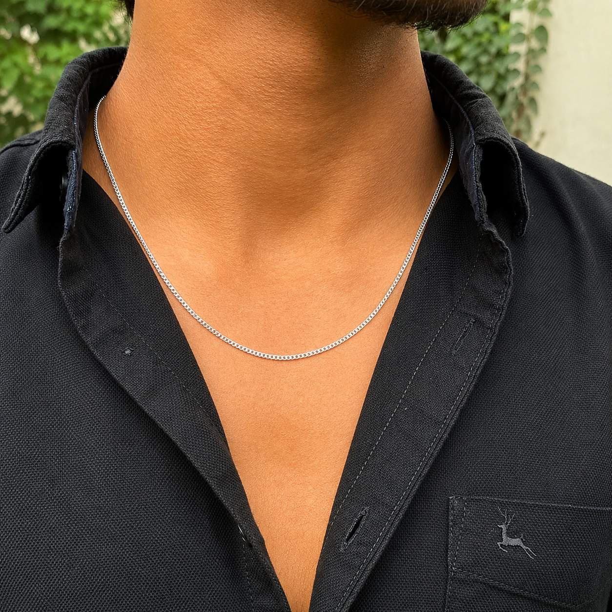 925 Sterling Silver Signature Silver Chain Men’s Necklace