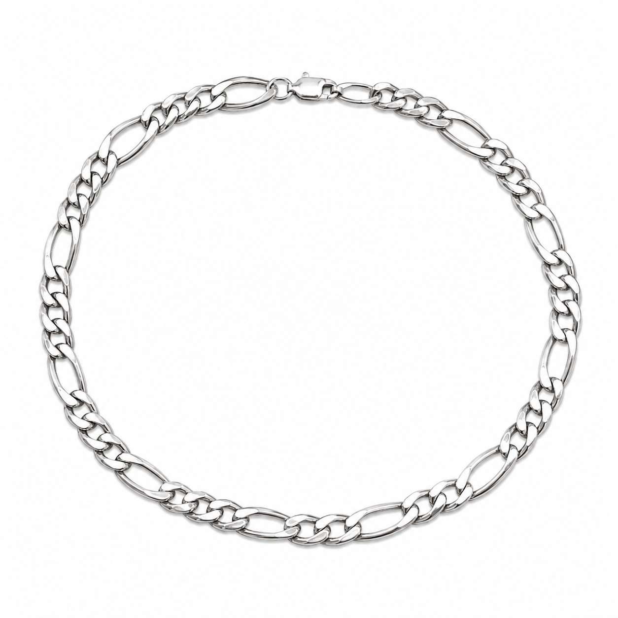 925 Sterling Silver Figaro Men’s Bracelet