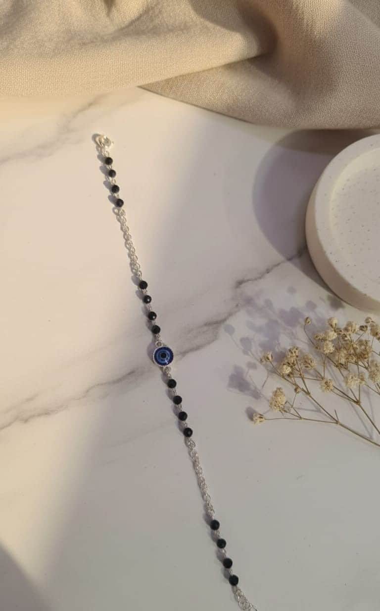 925 Sterling Silver Evil Eye Aura Bracelet