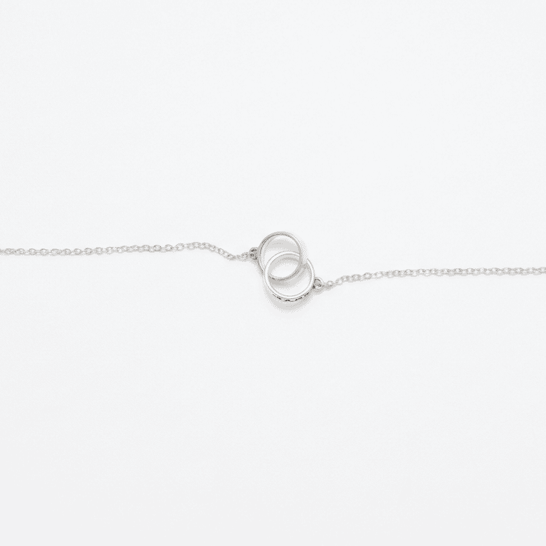 925 Sterling Silver Forever Interlocking Circle Bracelet