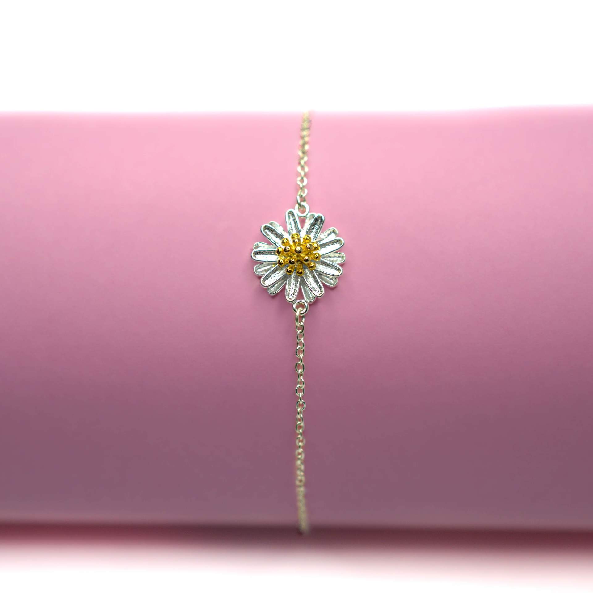 925 Sterling Silver Solaria Sunflower Silver Bracelet