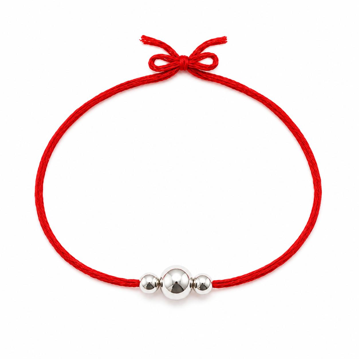925 Sterling Silver Triple Bead Rakhi - Image 2