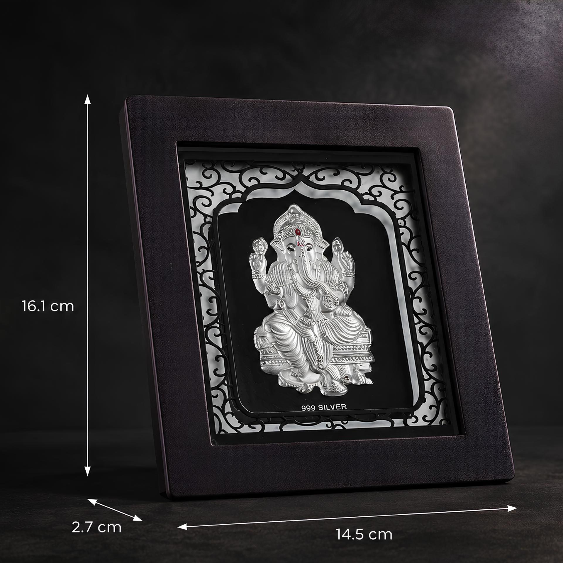 999 Silver Lord Ganesha Premium Decorative Frame - Image 5