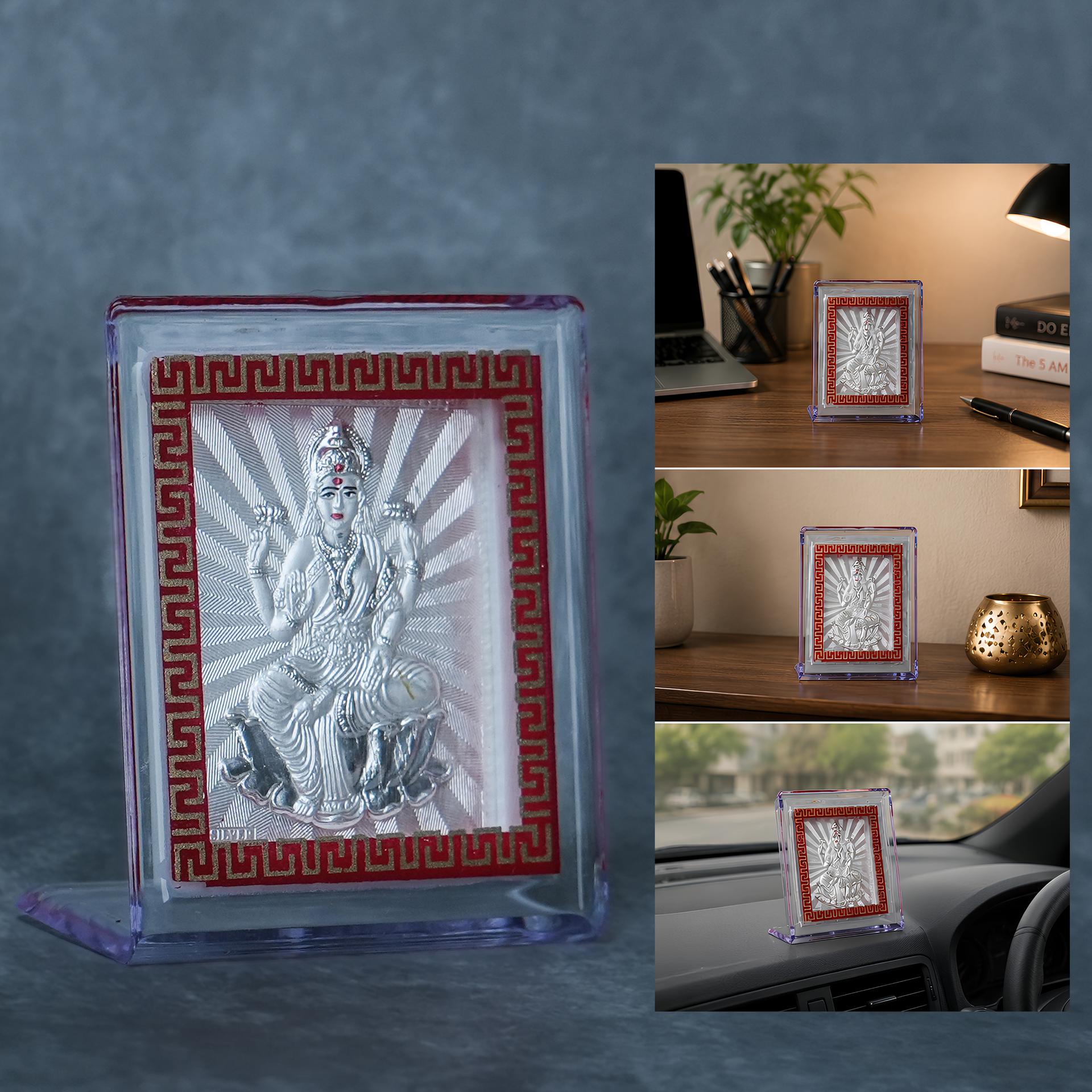 999 Silver Goddess Lakshmi Blessing Frame - Image 3