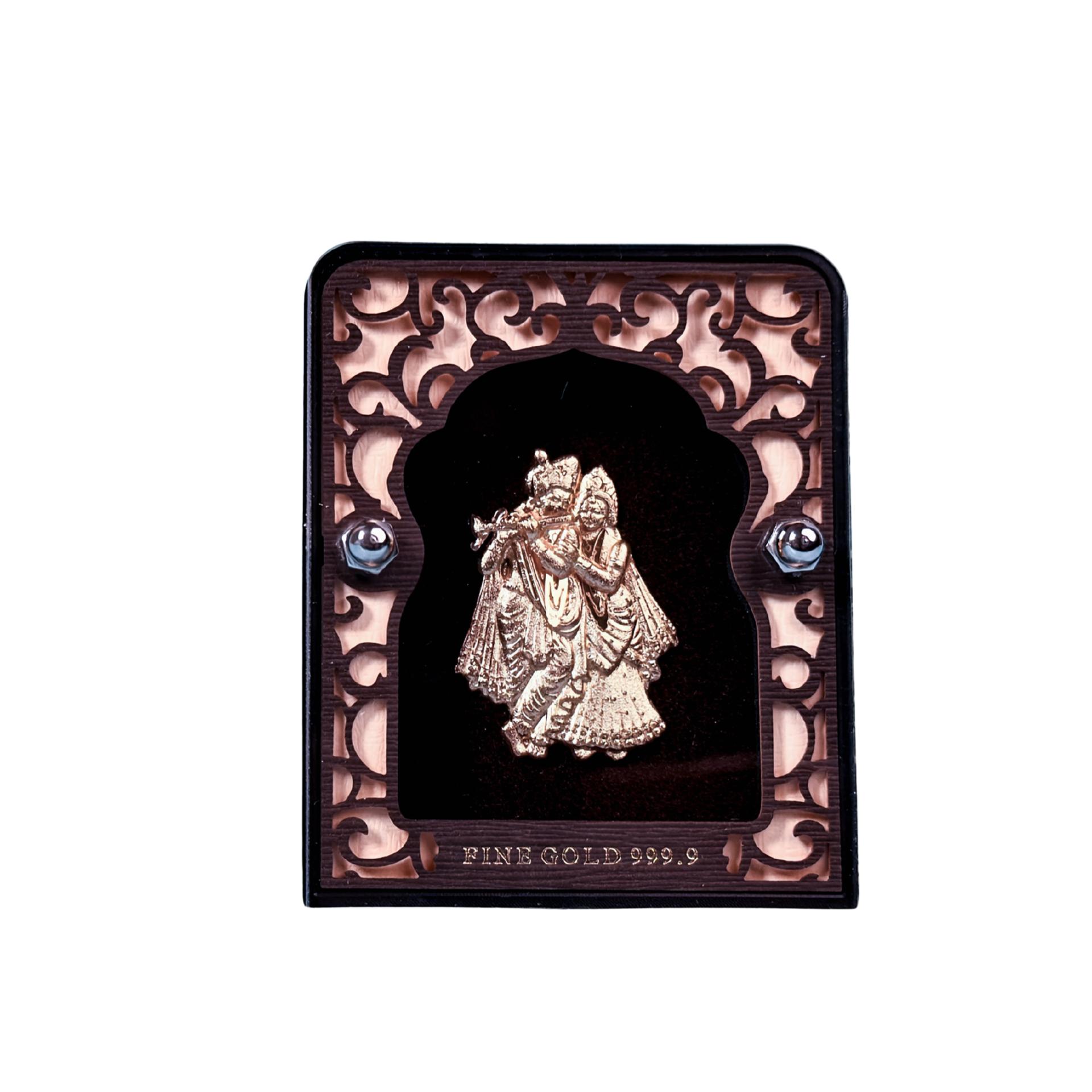 999 Silver Radha Krishna Mini Collectible Card - Image 9