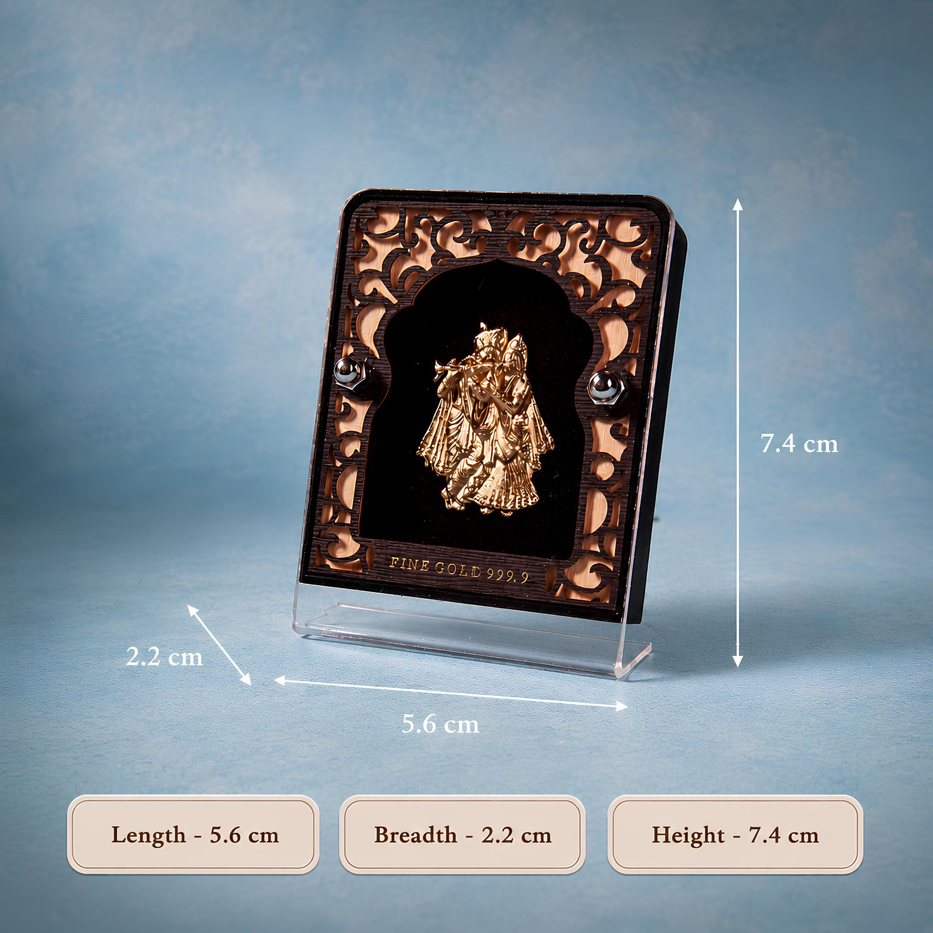 999 Silver Radha Krishna Mini Collectible Card - Image 6