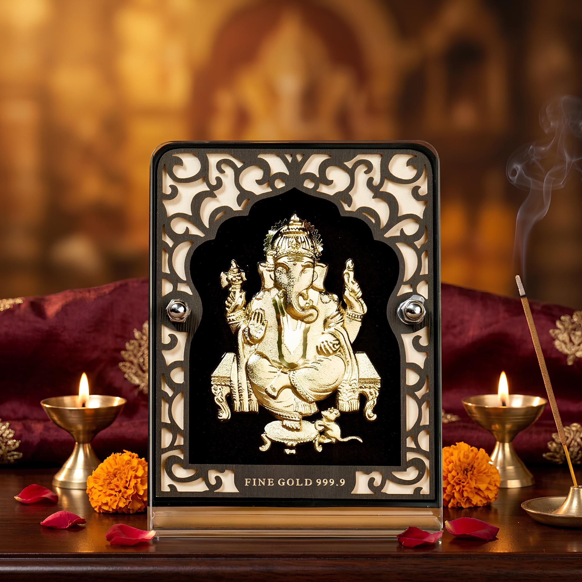 999 Silver Lord Ganesha Mini Collectible Card - Image 4