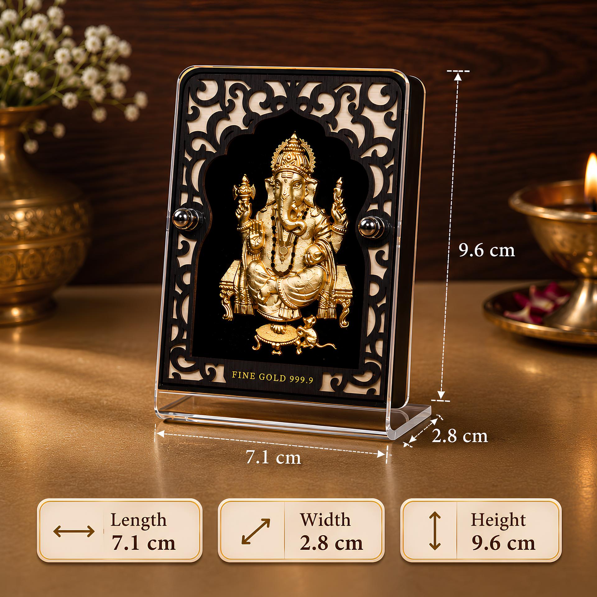 999 Silver Lord Ganesha Mini Collectible Card - Image 6