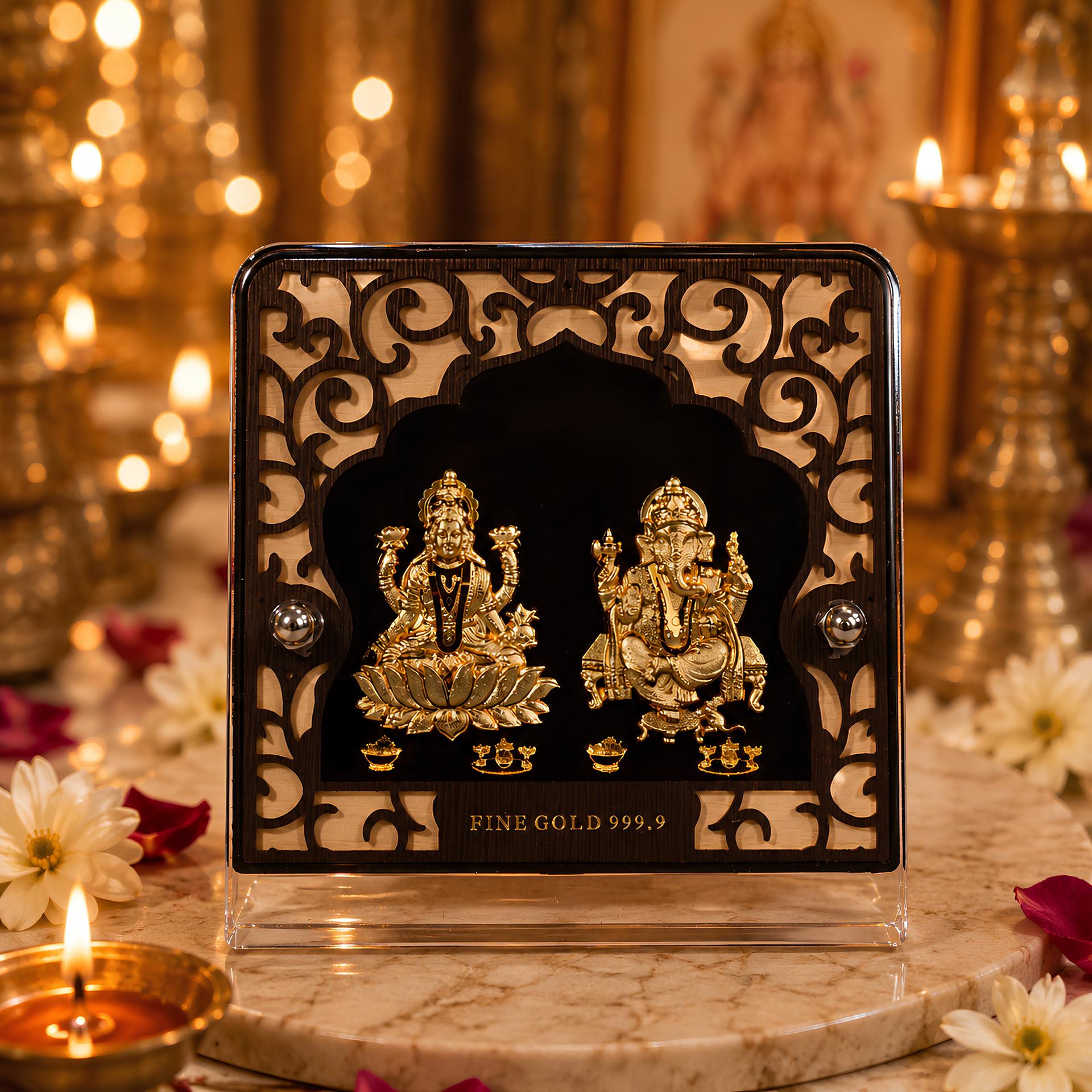 999 Silver Lakshmi Ganesha Collectible Gift Card