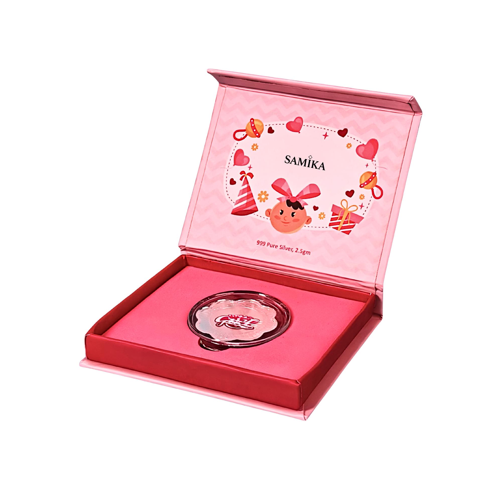 Baby Girl 999 Silver Keepsake Coin Gift Box - Image 7