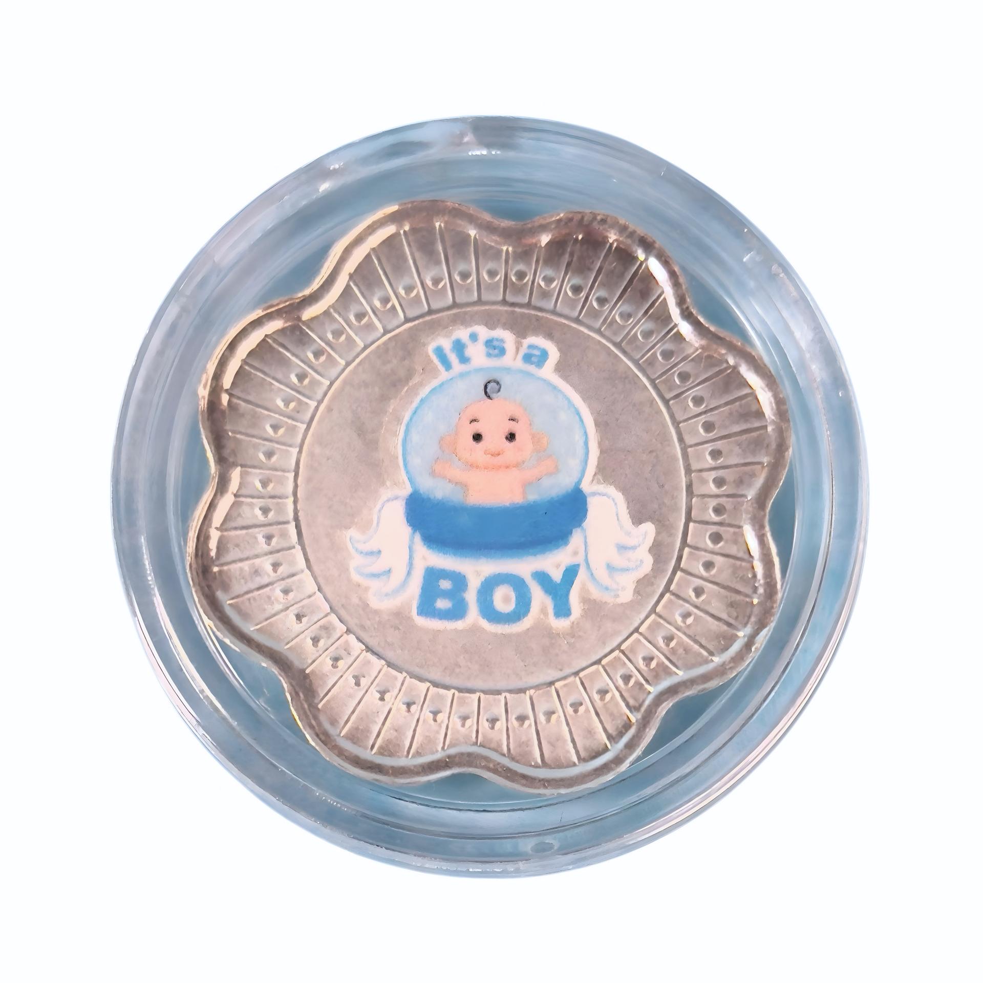 999 Silver Baby Boy Welcome Keepsake Gift Box - Image 4