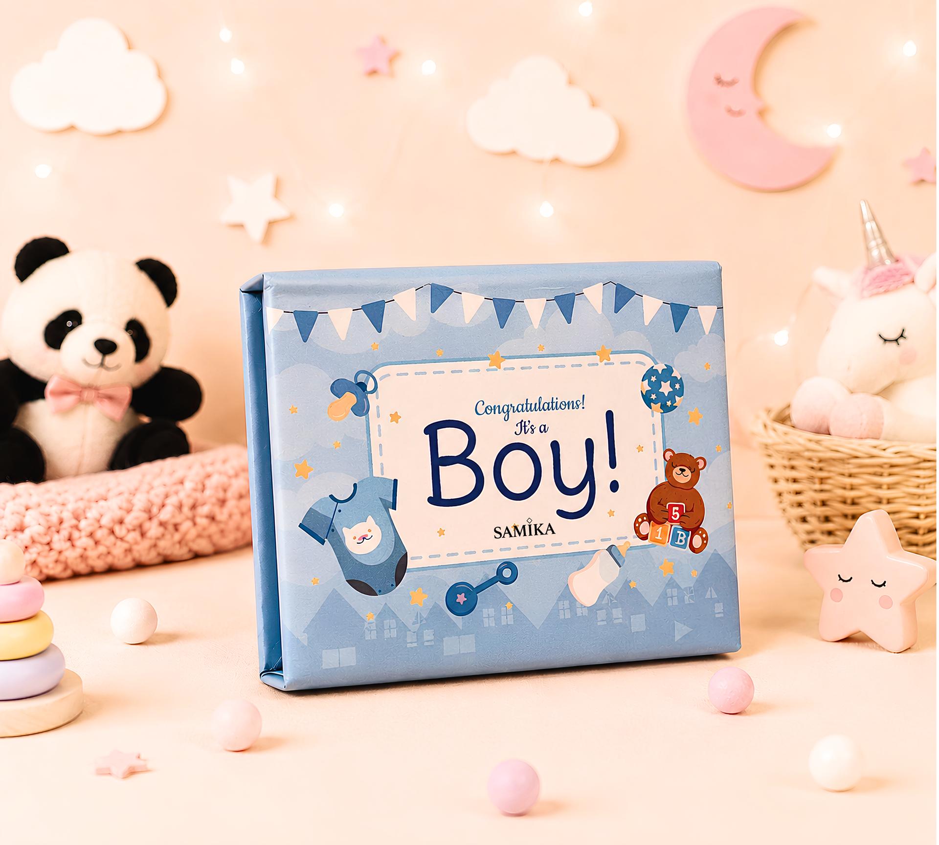 999 Silver Baby Boy Welcome Keepsake Gift Box - Image 5