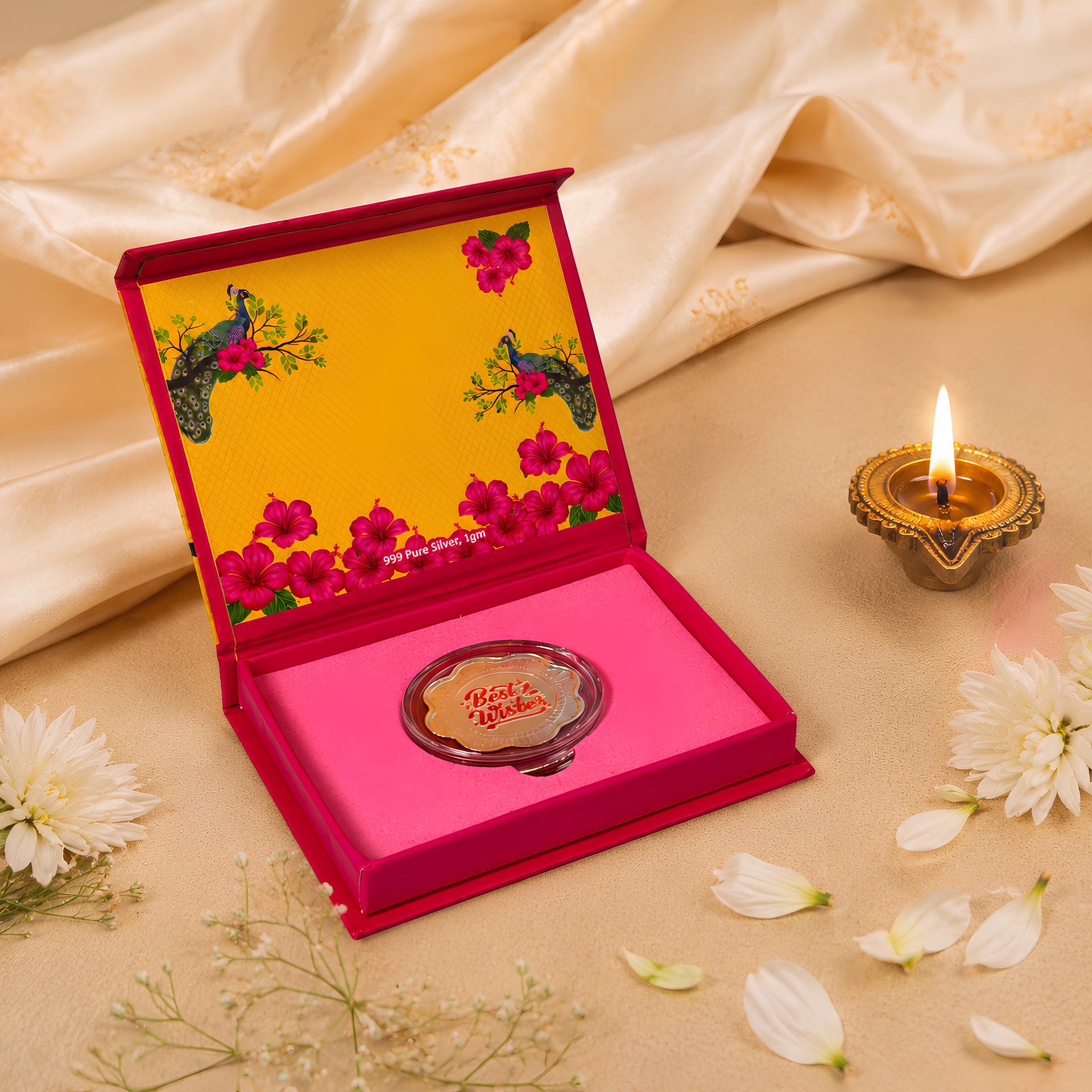 Best Wishes 999 Silver Coin Gift Box