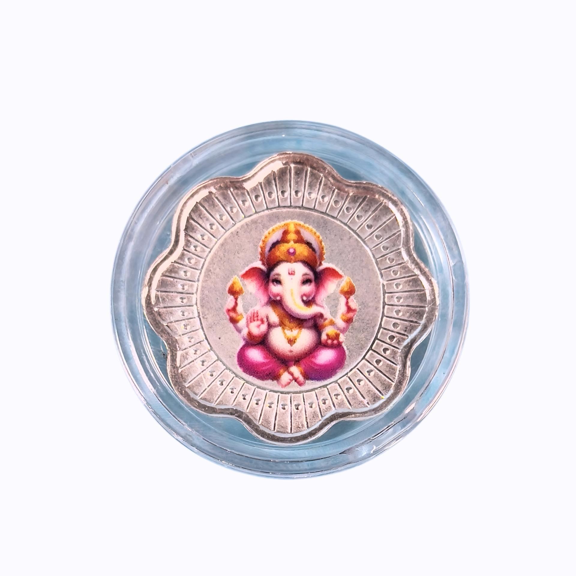 Lord Ganesha 999 Silver Devotional Coin Gift Box - Image 3