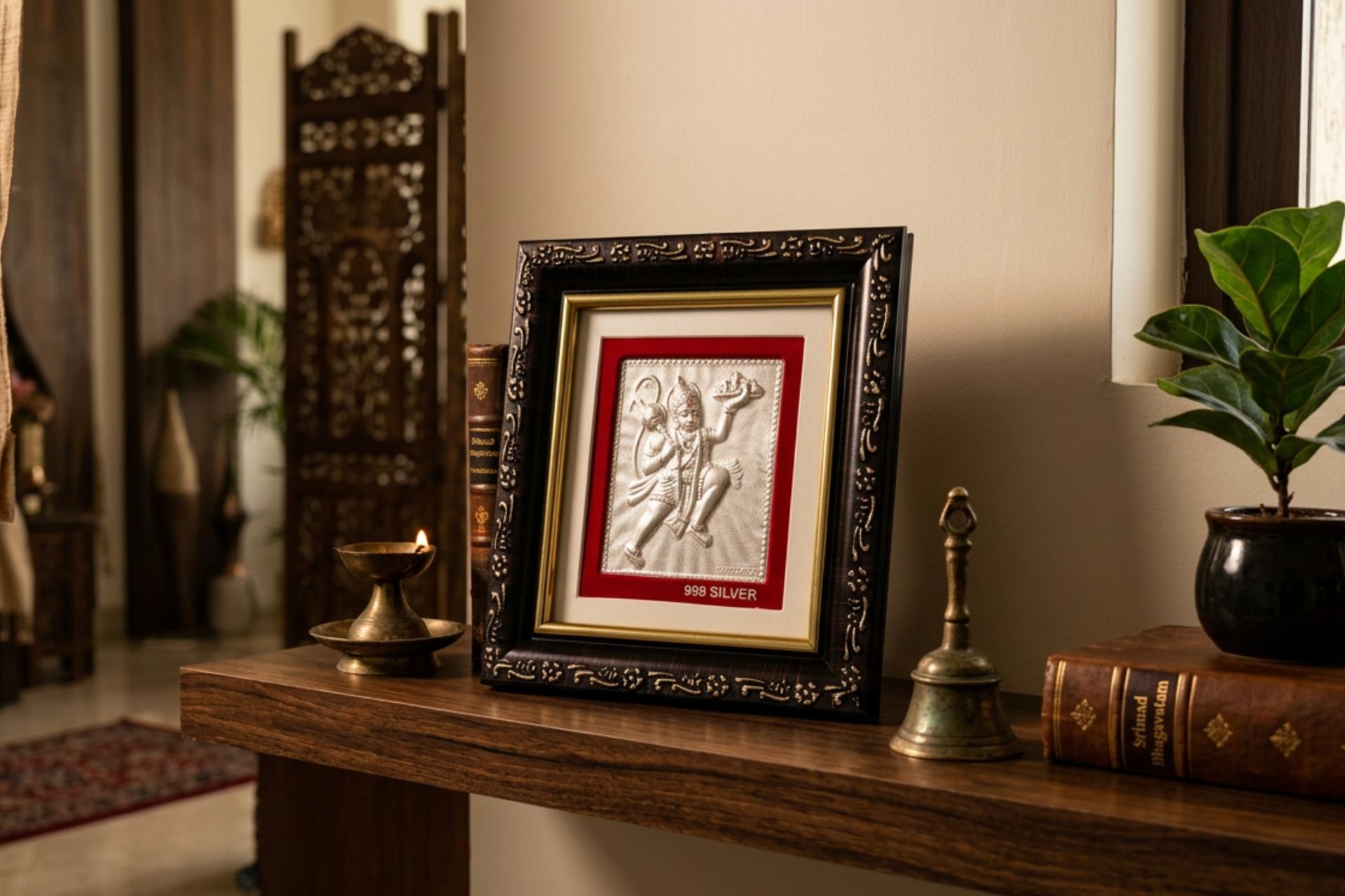 999 Silver Divya Hanuman Premium Classic Frame - Image 2