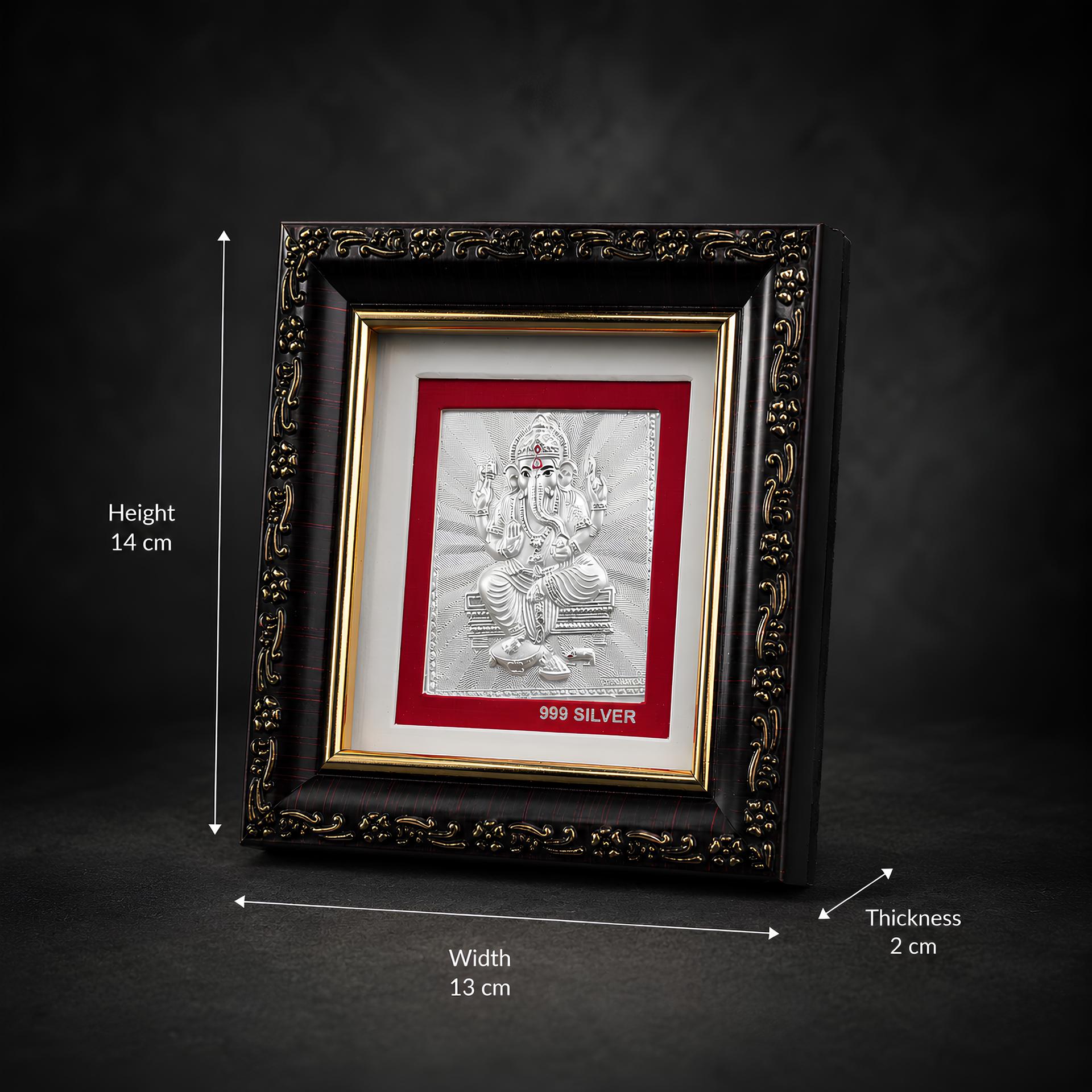 999 Silver Lord Ganesha Premium Classic Frame - Image 3