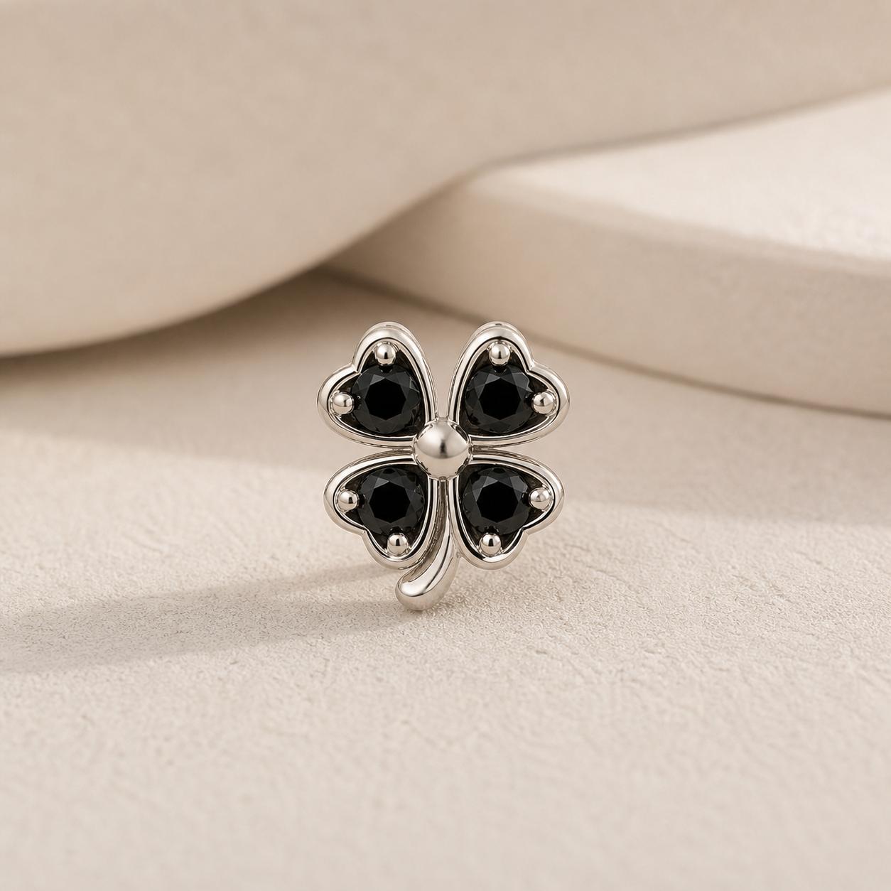 925 Sterling Silver Four Leaf Clover Earrings - Image 10