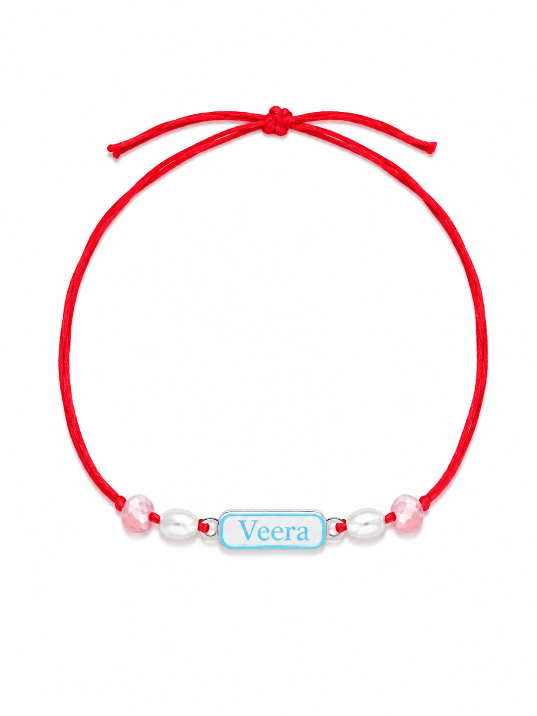925 Sterling Silver Veera Designer Rakhi With Roli-Chawal Set