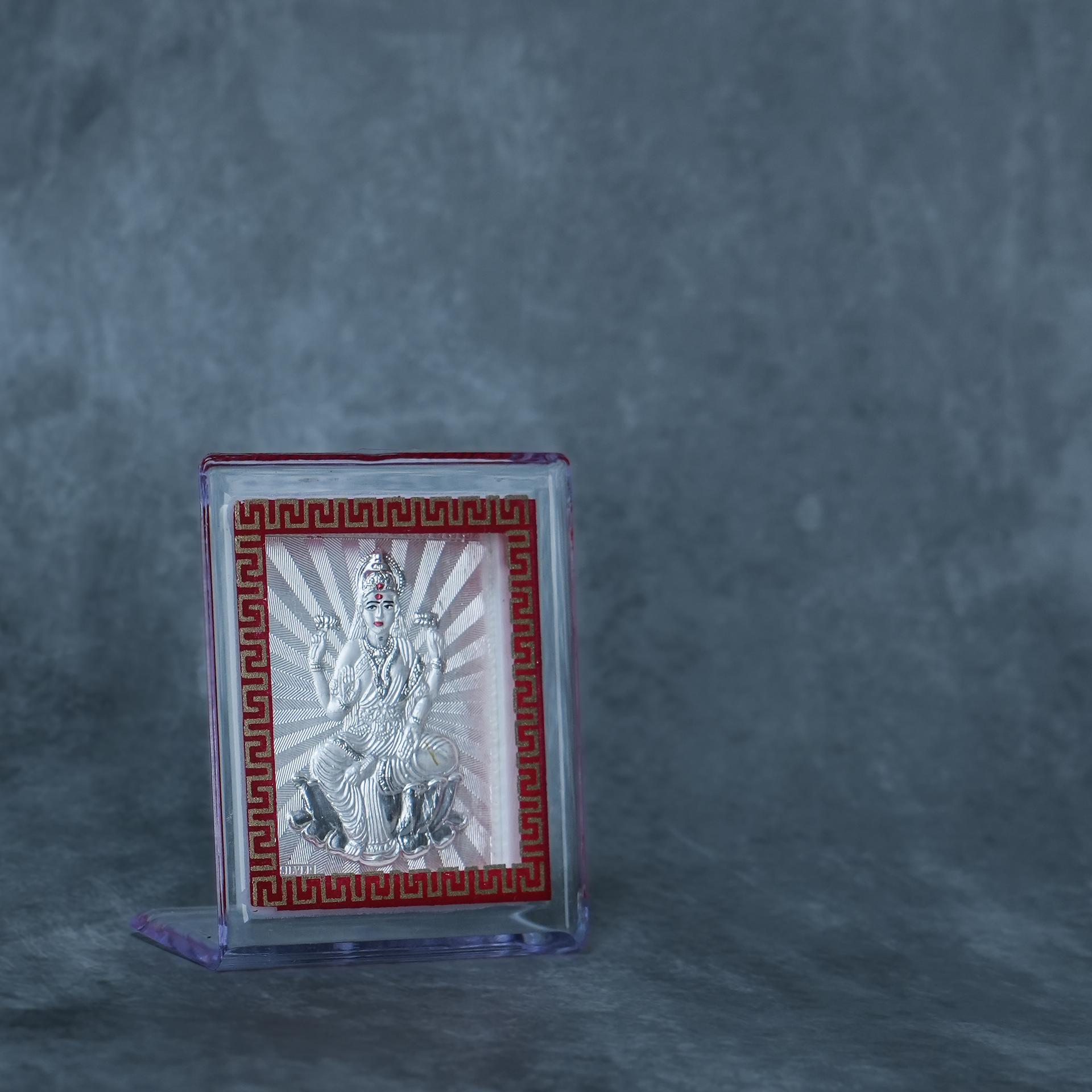 999 Silver Goddess Lakshmi Blessing Frame - Image 4