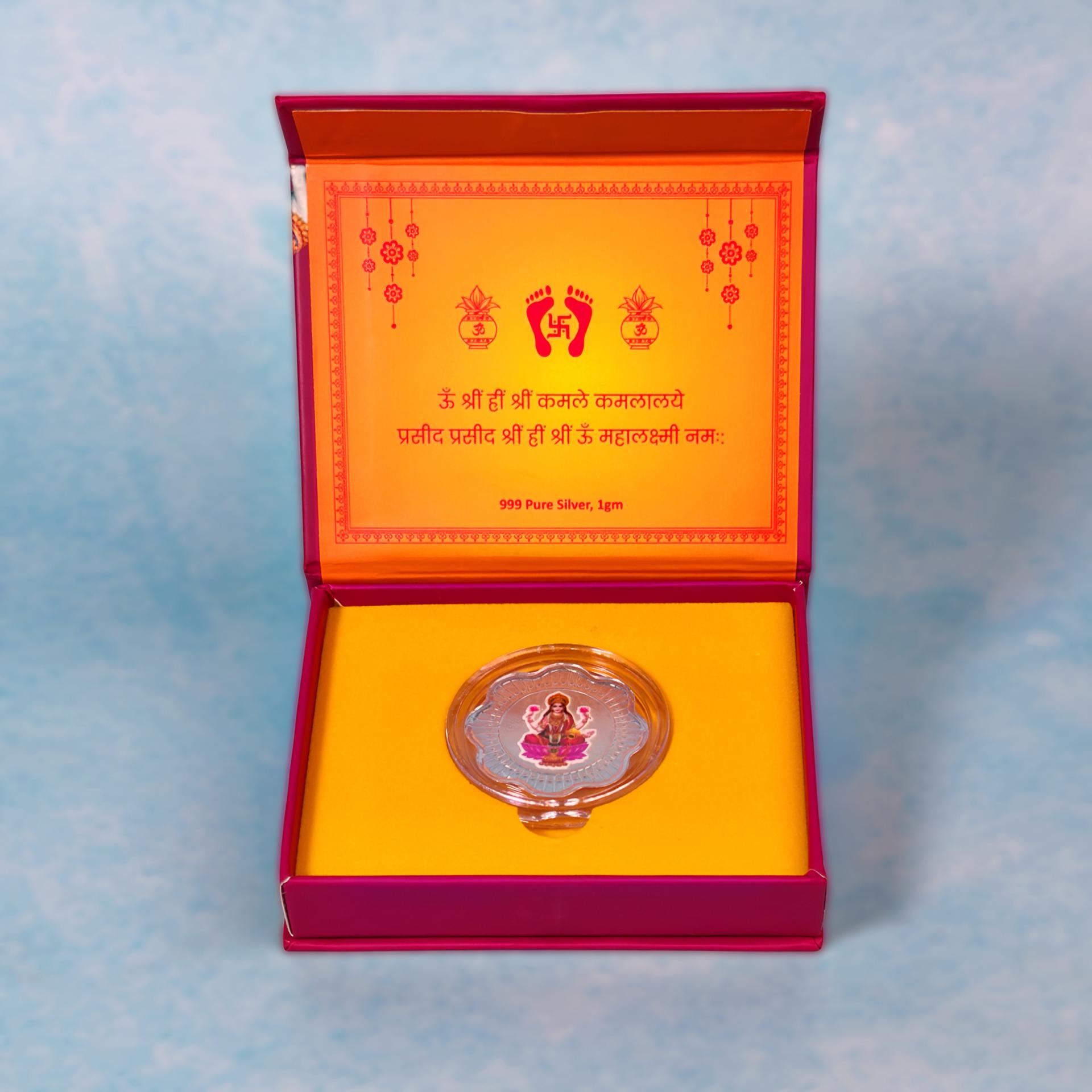 Mahalakshmi 999 Silver Devotional Coin Gift Box - Image 6