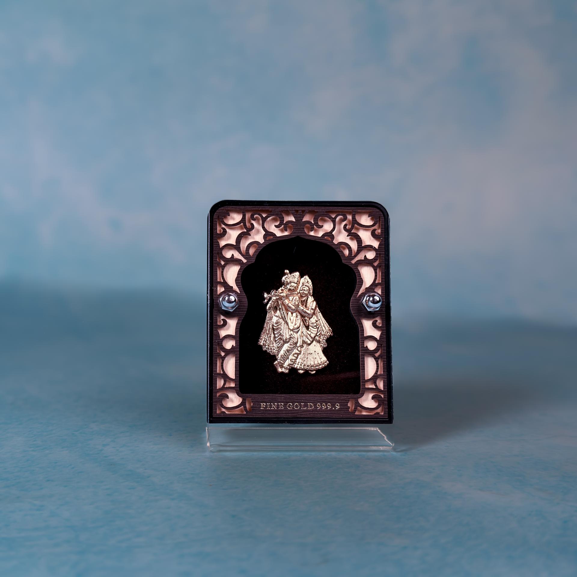 999 Silver Radha Krishna Mini Collectible Card - Image 8