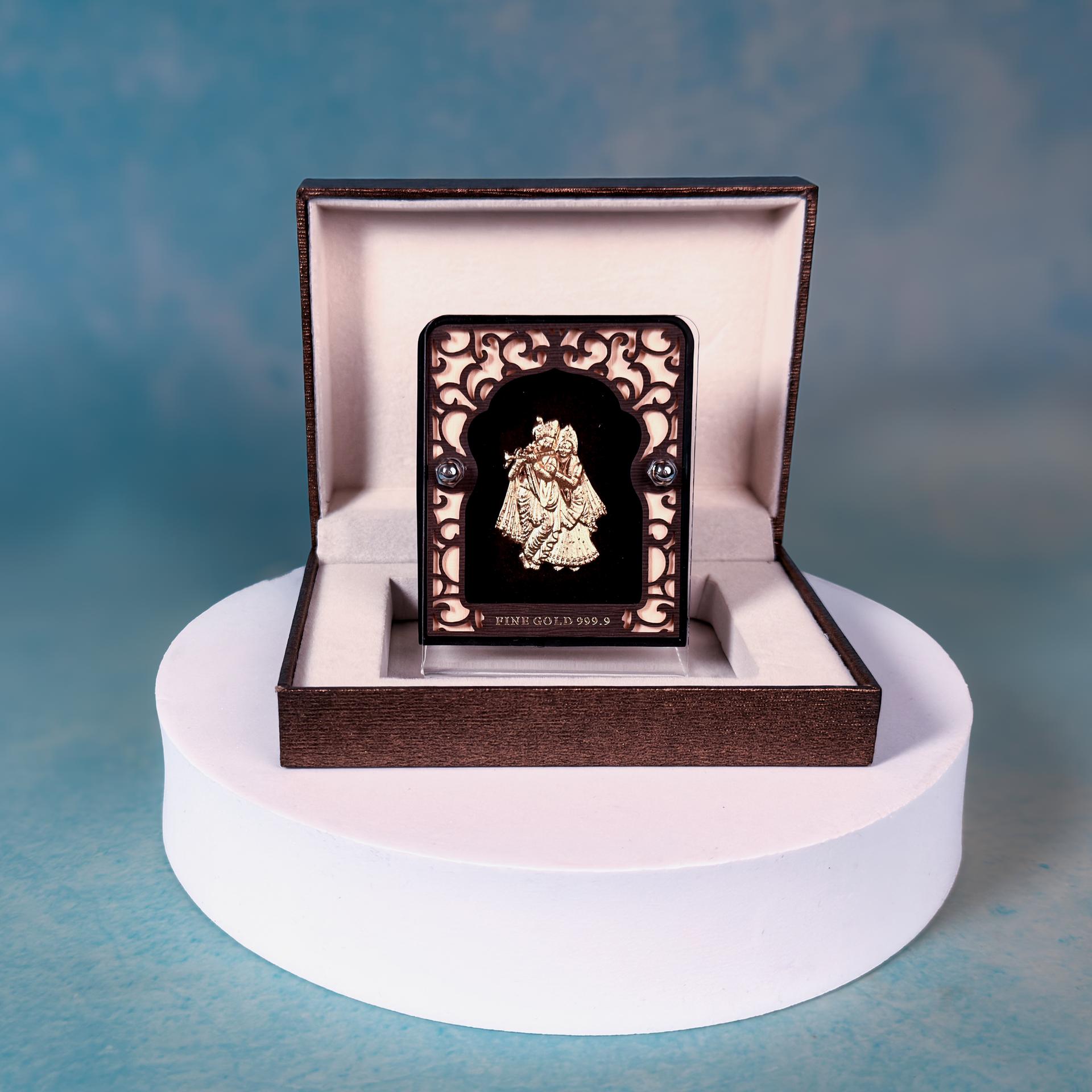 999 Silver Radha Krishna Mini Collectible Card