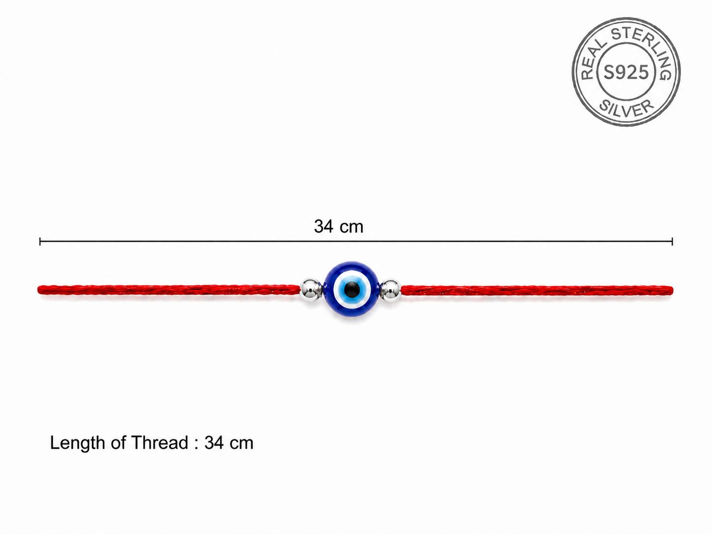 925 Sterling Silver Evil Eye Protection Rakhi - Image 7