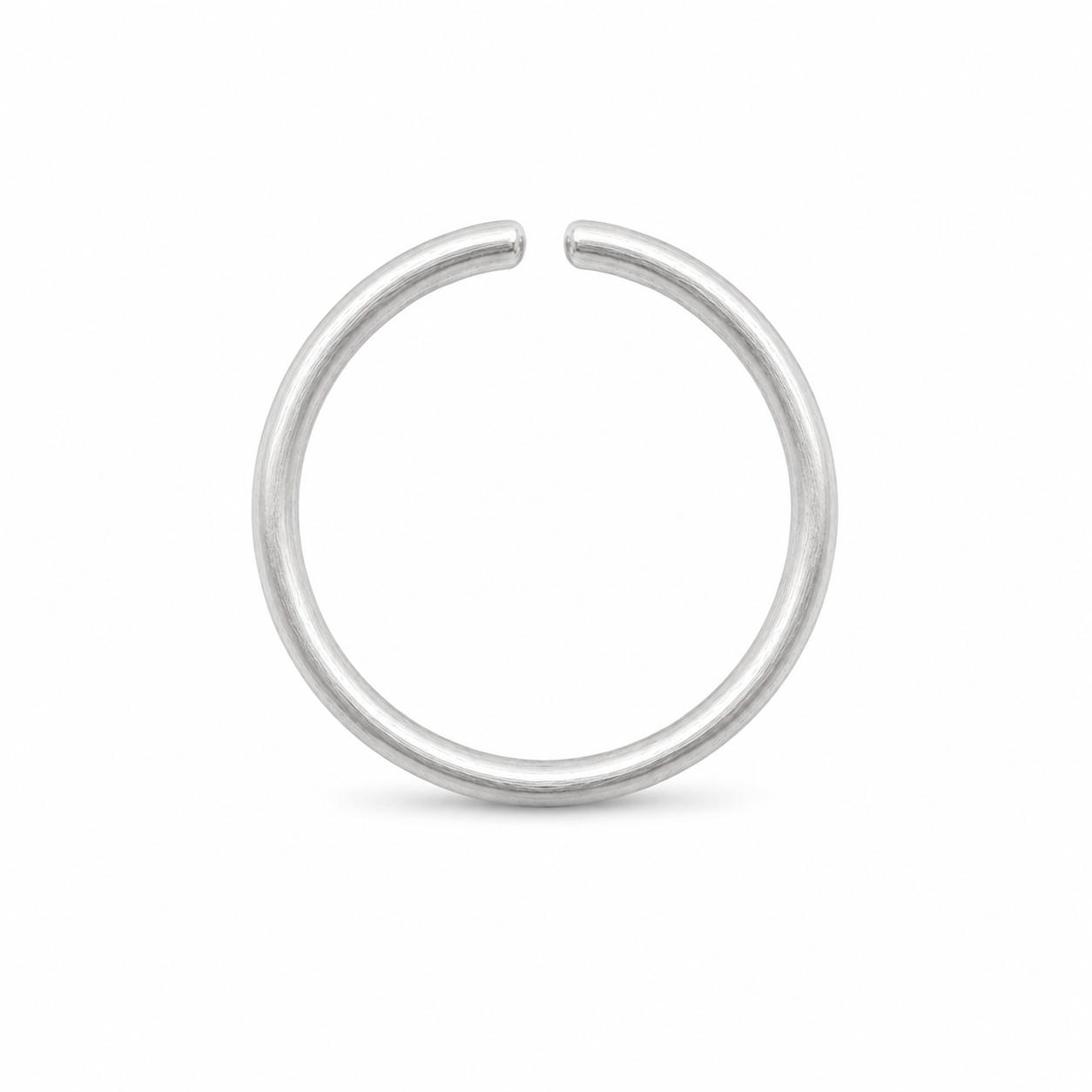 925 Sterling Silver Plain Open Hoop Nose Ring