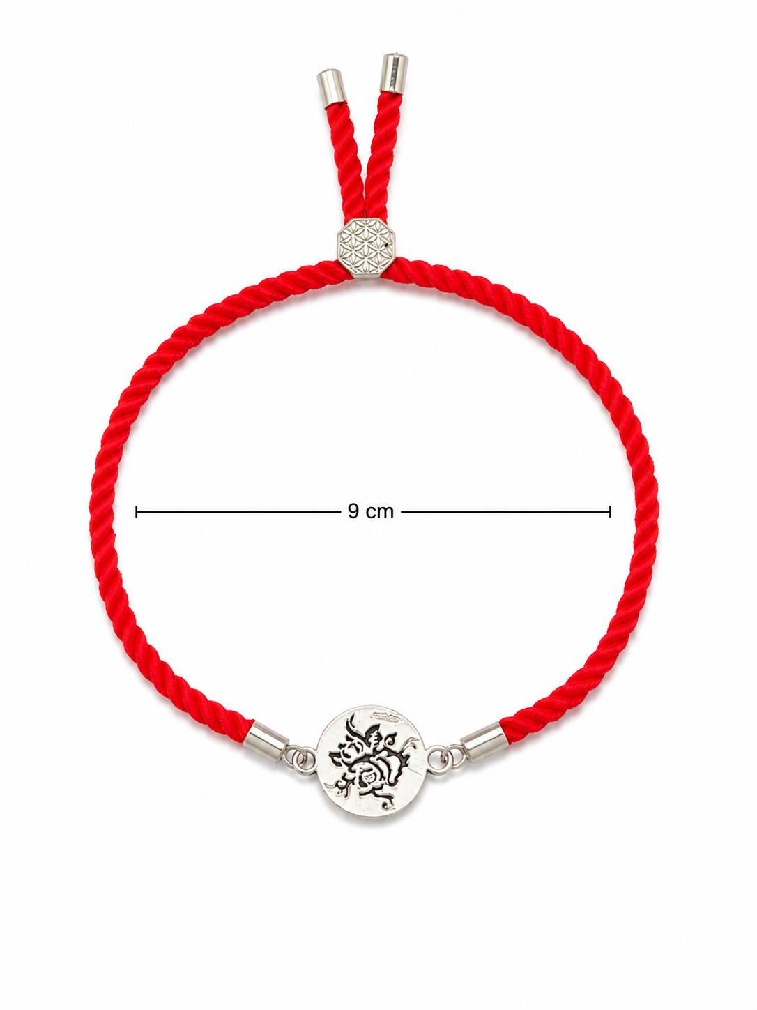 925 Sterling Silver Traditional Floral Design Rakhi With Roli-Chawal Set - Image 7