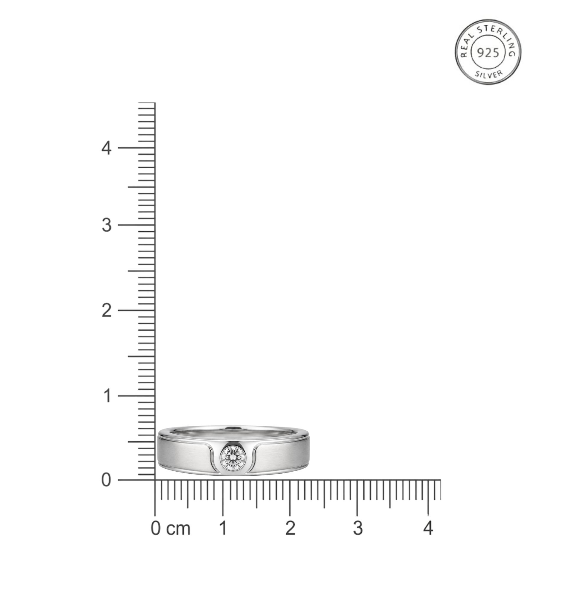 925 Sterling Silver Minimalist Solitaire Men's Ring - Image 5
