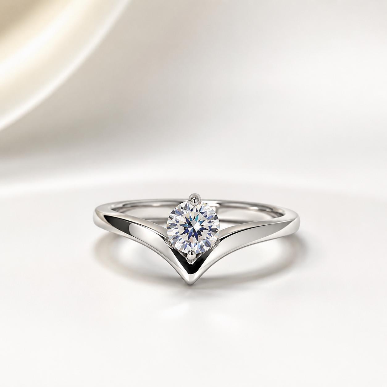 925 Sterling Silver Solitaire Crown Cz Adjustable Ring - Image 4