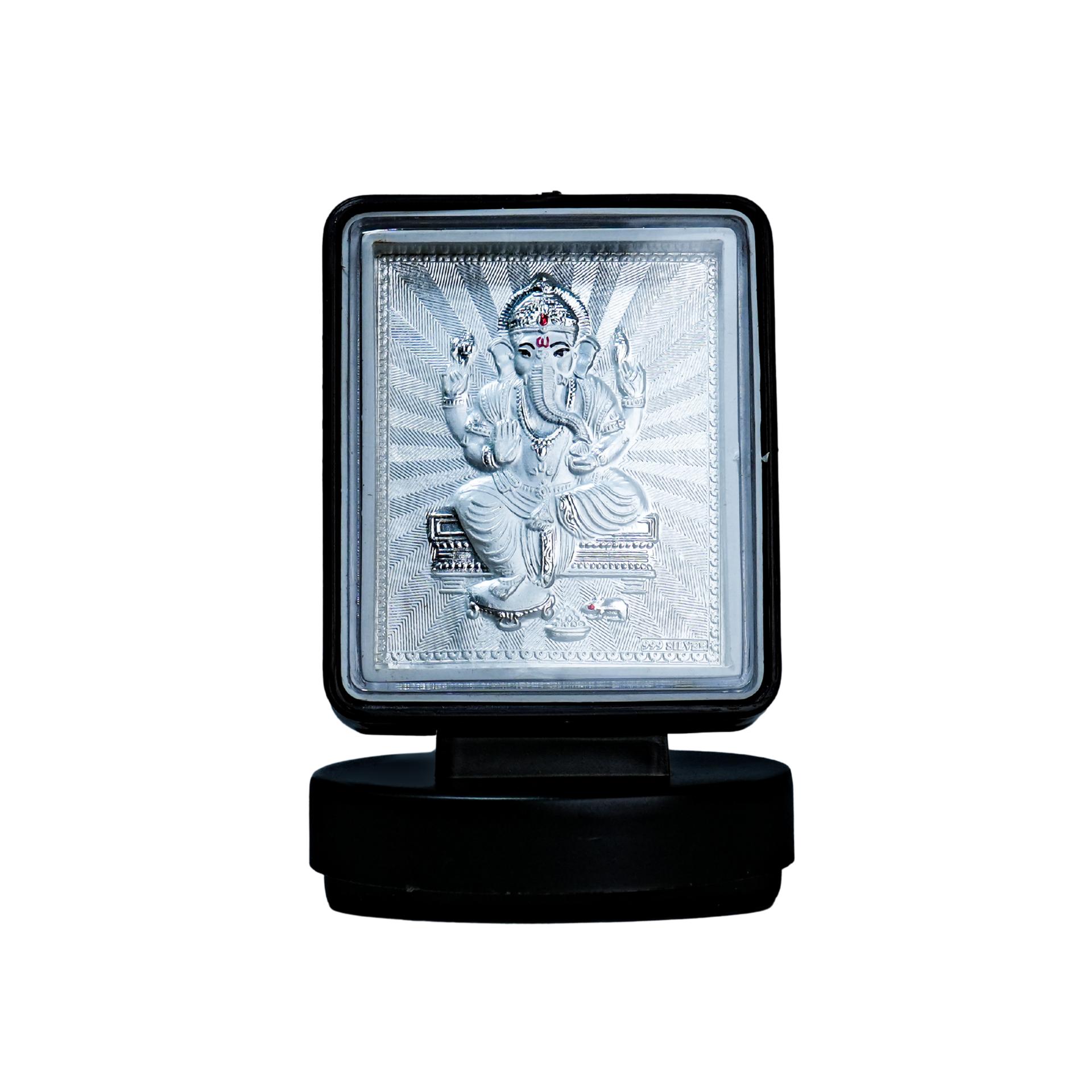 Divya Lord Ganesha 999 Silver Plated Tabletop Frame