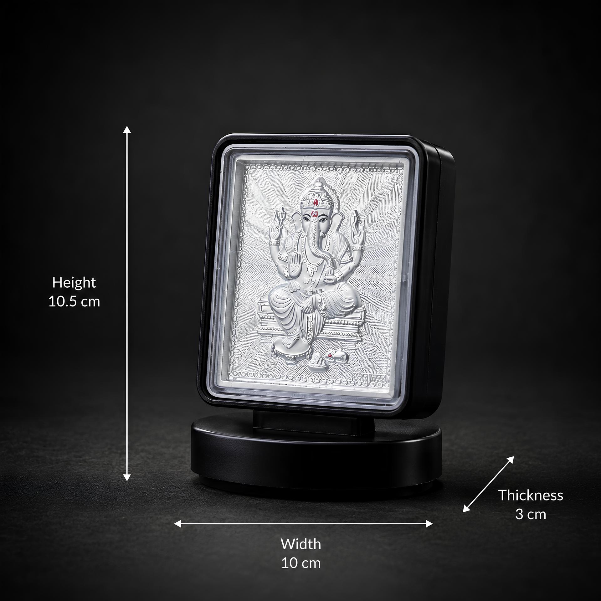 Divya Lord Ganesha 999 Silver Plated Tabletop Frame - Image 5