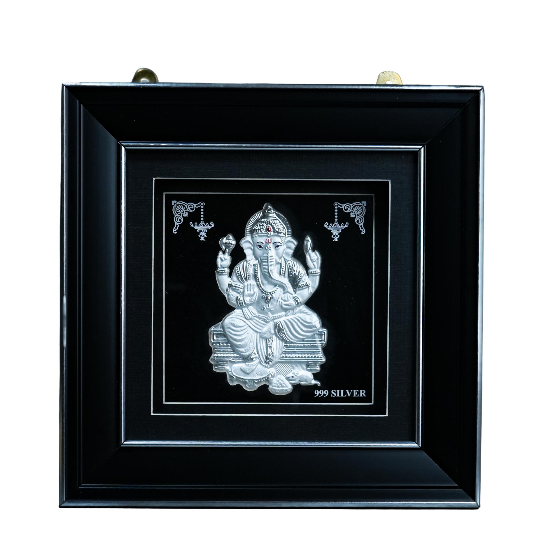 Divya Lord Ganesha 999 Silver Premium Shadow Frame - Image 6