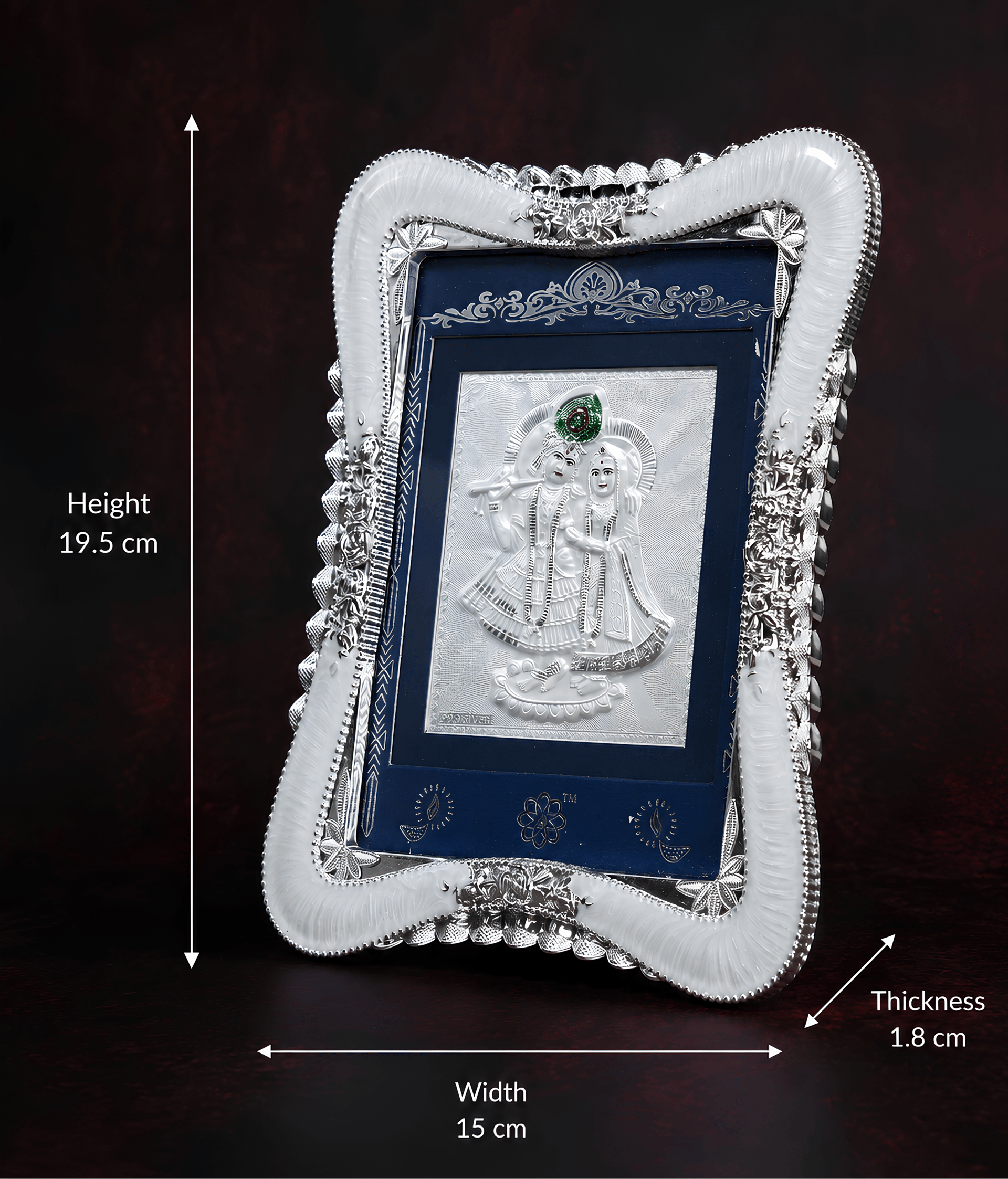 Divya Radha Krishna 999 Silver Premium Decorative Frame - Image 6