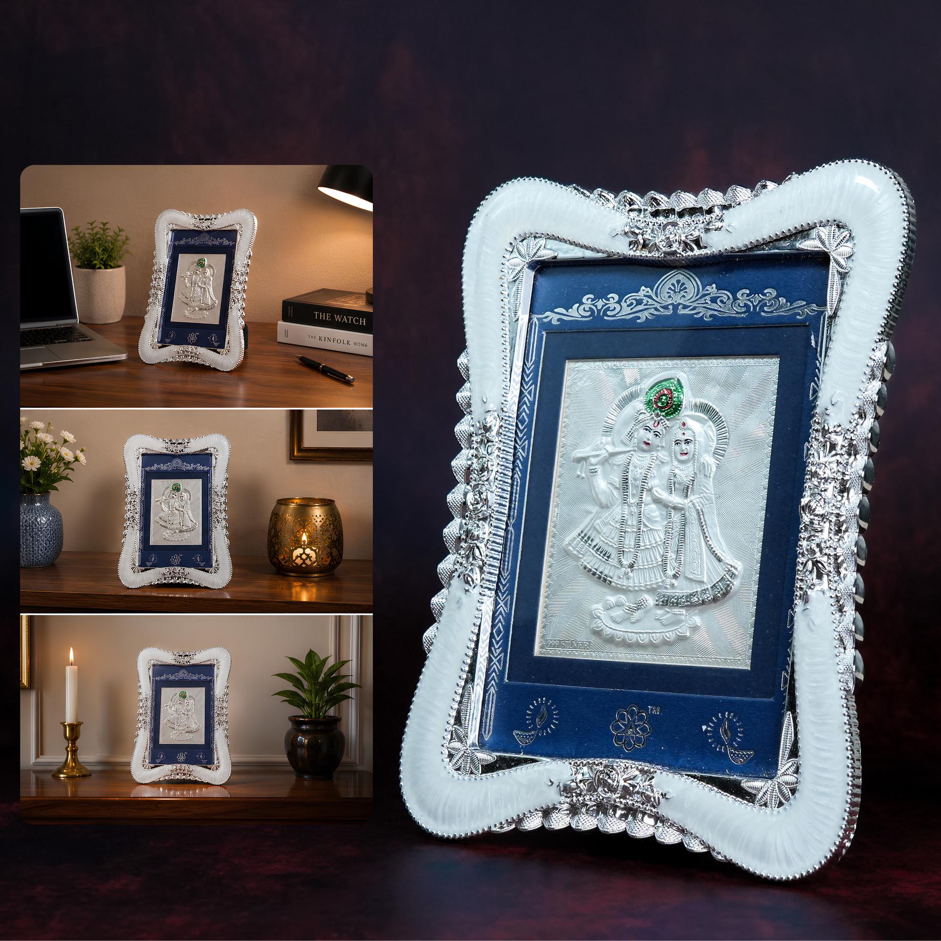 Divya Radha Krishna 999 Silver Premium Decorative Frame - Image 3