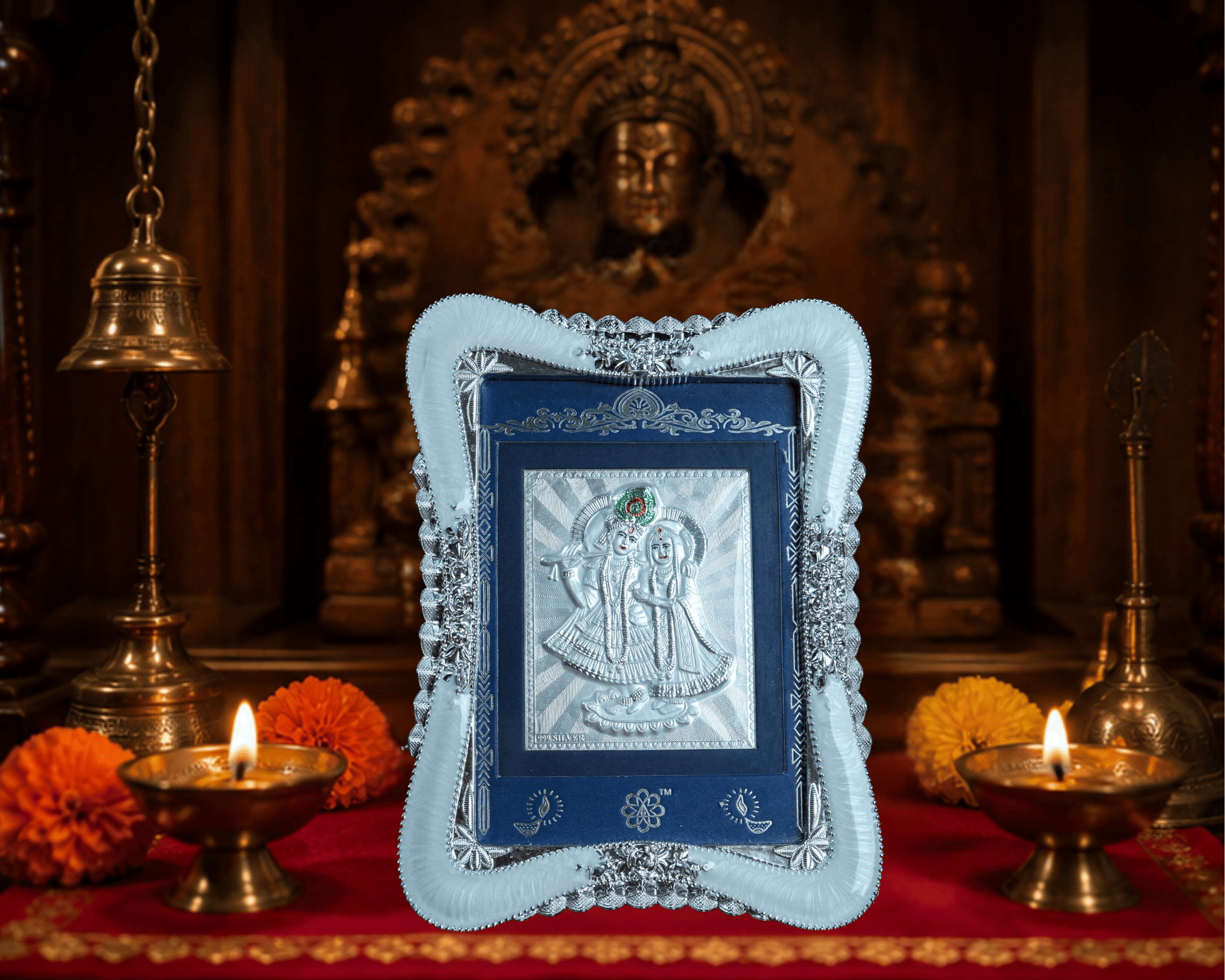 Divya Radha Krishna 999 Silver Premium Decorative Frame - Image 5