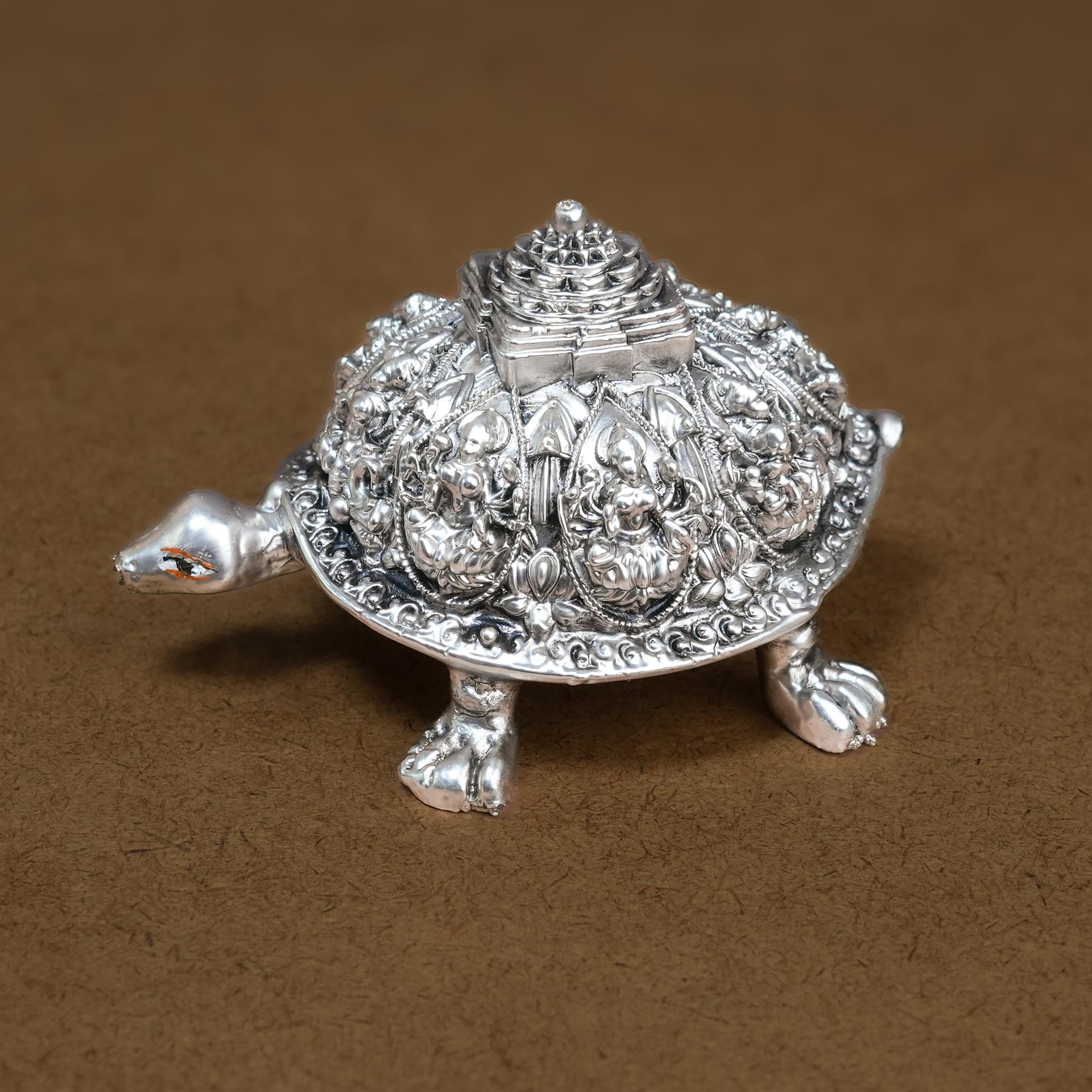 999 Silver Divya Vastu Tortoise Figurine