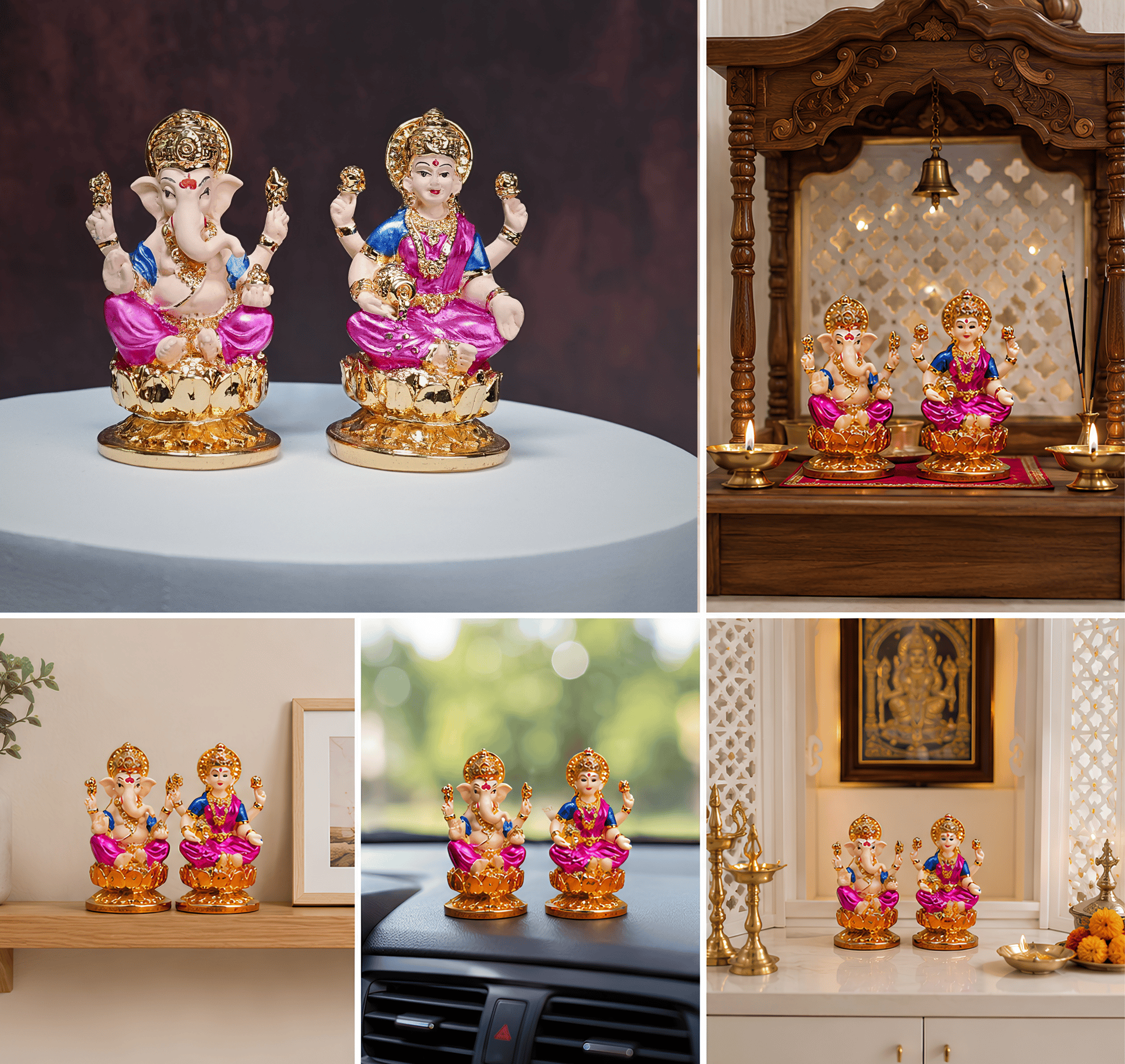 Divya Lakshmi Ganesh Idol Set - Image 6