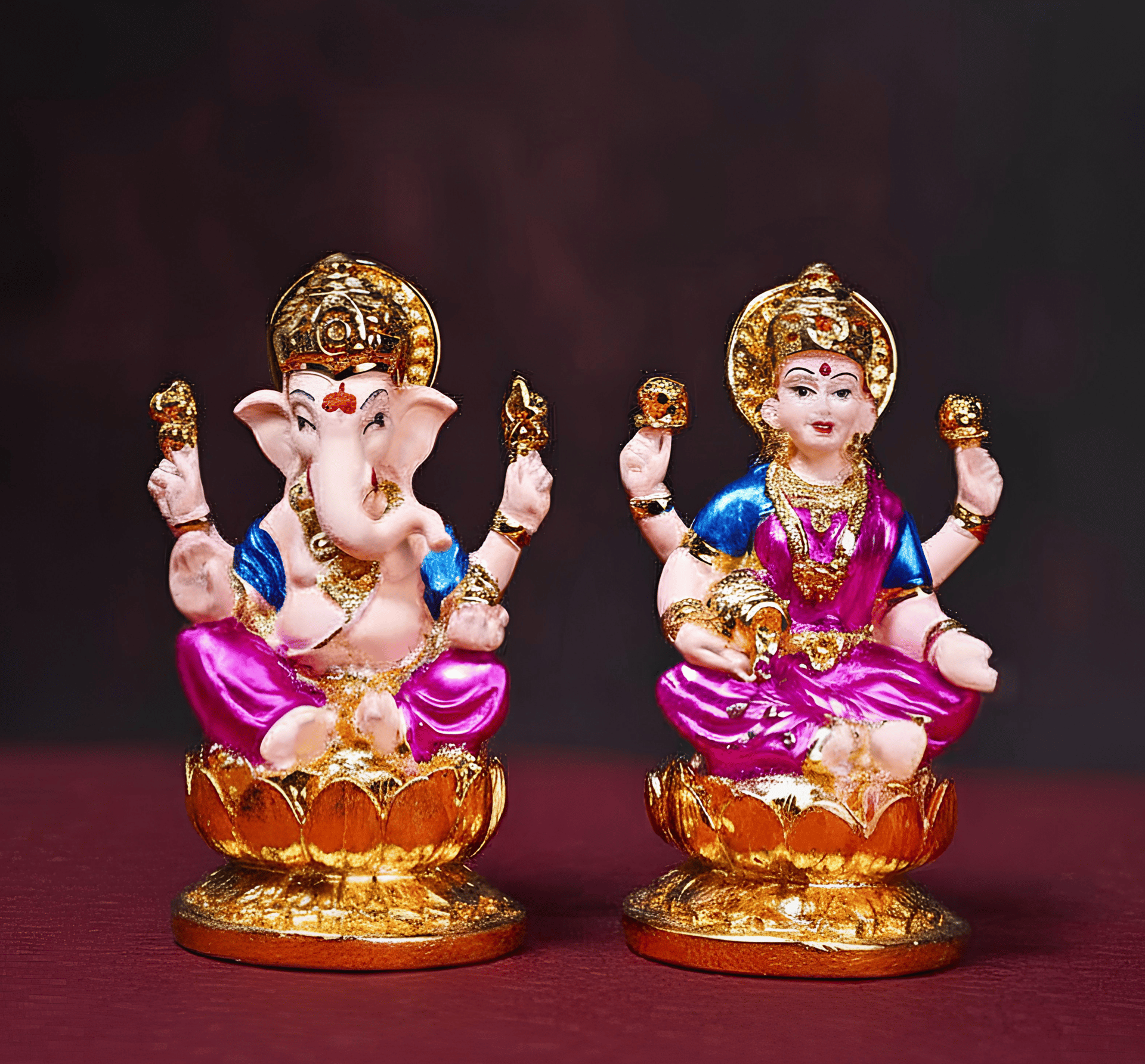 Divya Lakshmi Ganesh Idol Set - Image 4