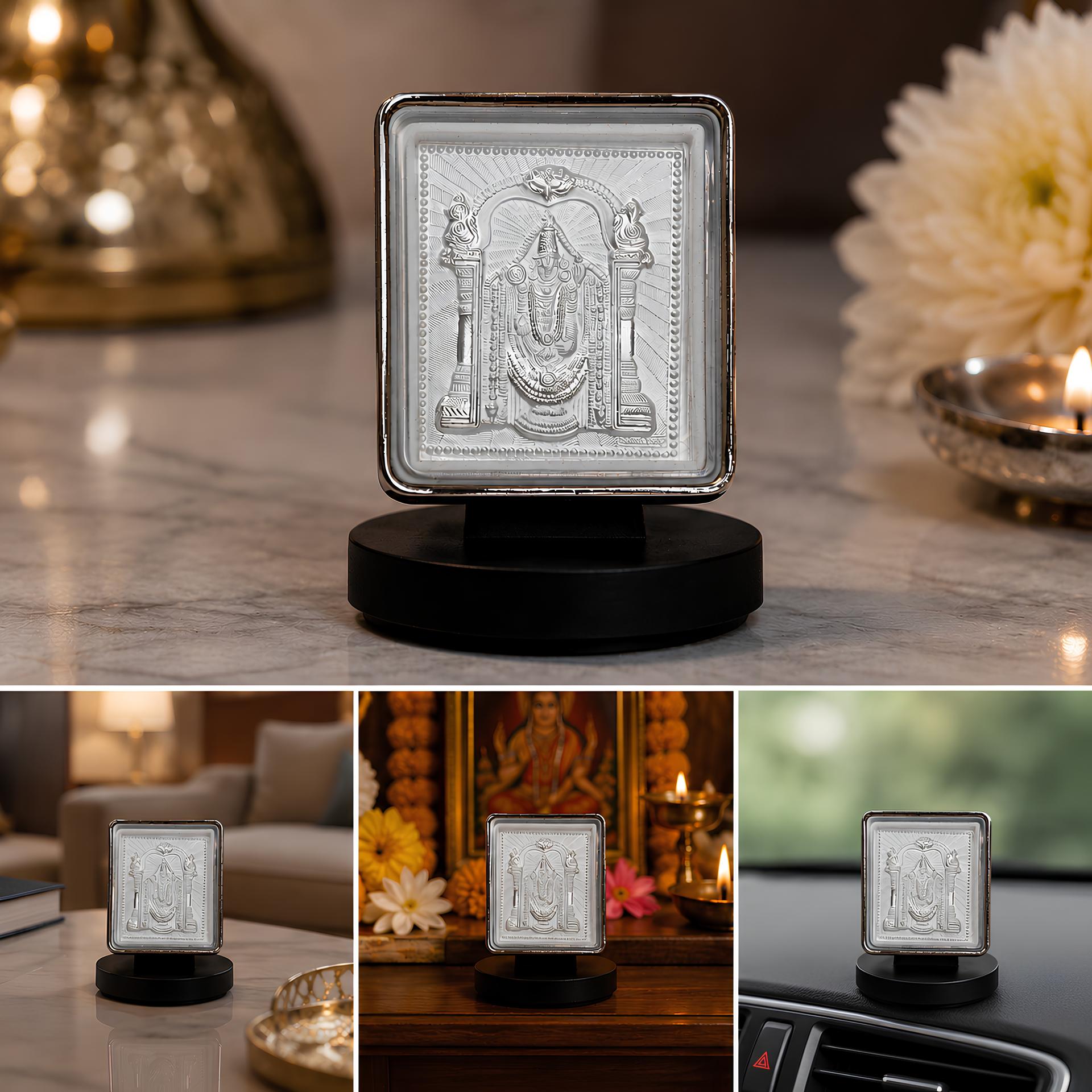 Divya Lord Balaji 999 Silver Plated Blessing Frame