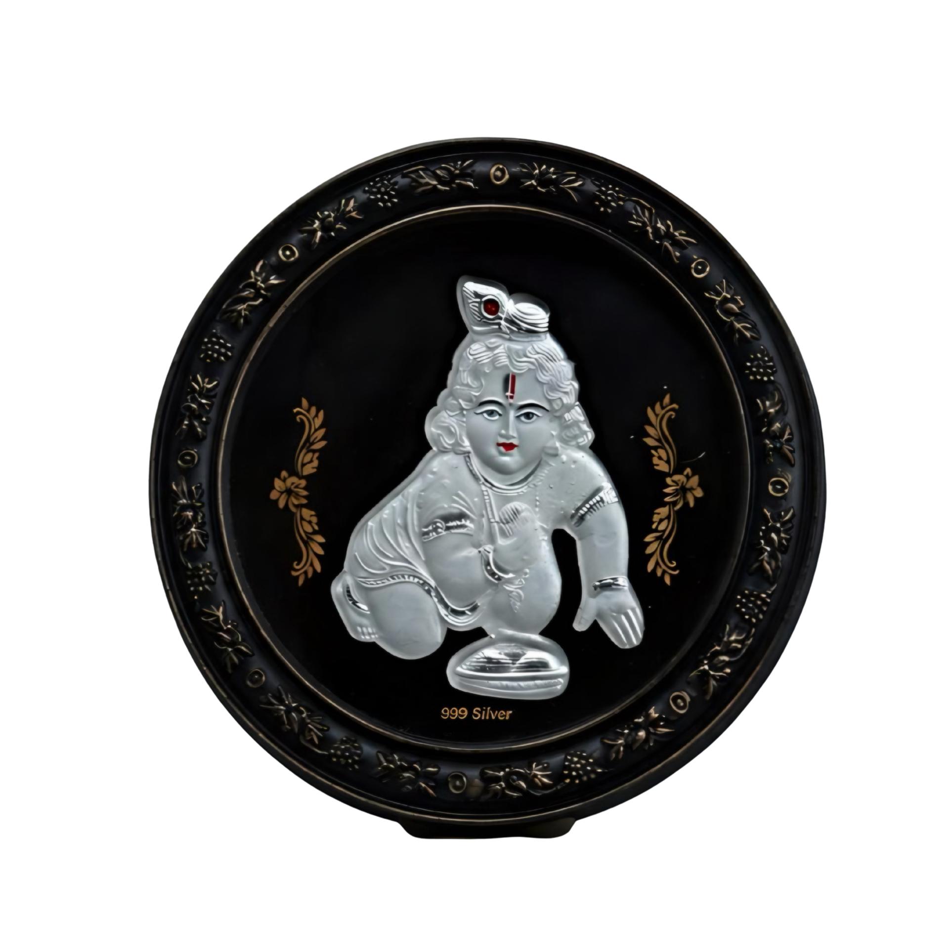 Divya Bal Krishna 999 Silver Premium Oval Frame - Image 6