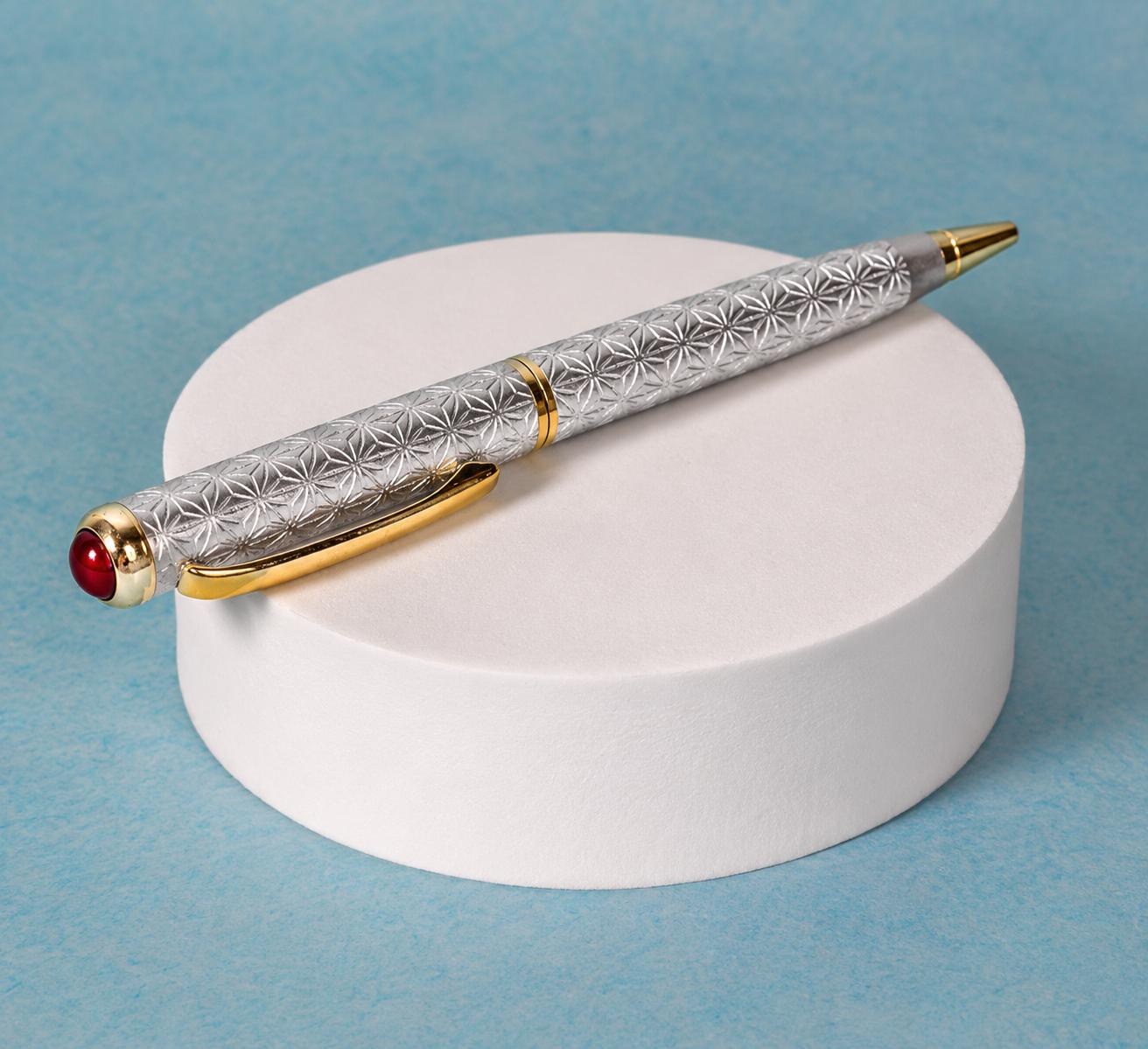 999 Silver Rose Gold Textured Ball Pen