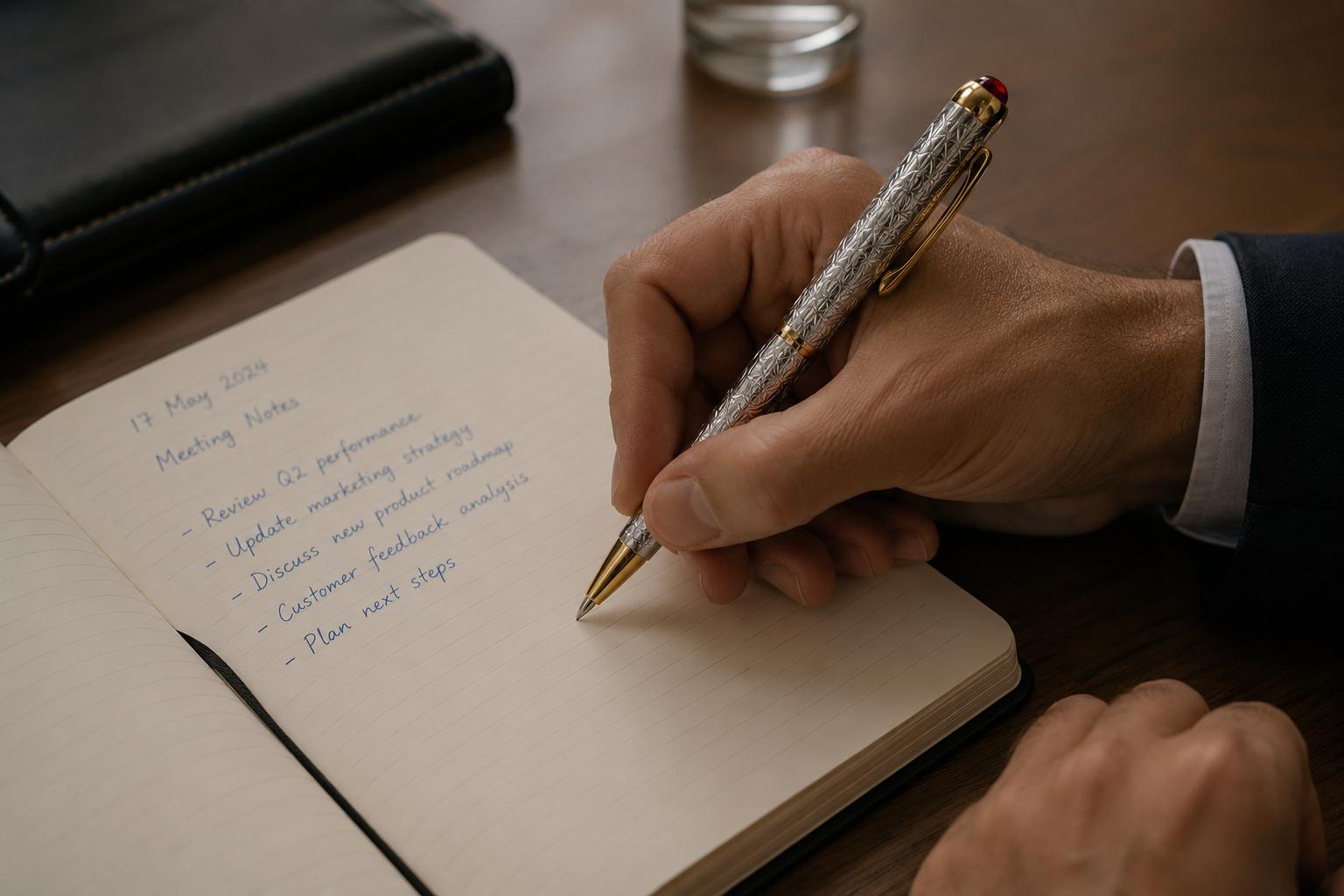 999 Silver Rose Gold Textured Ball Pen
