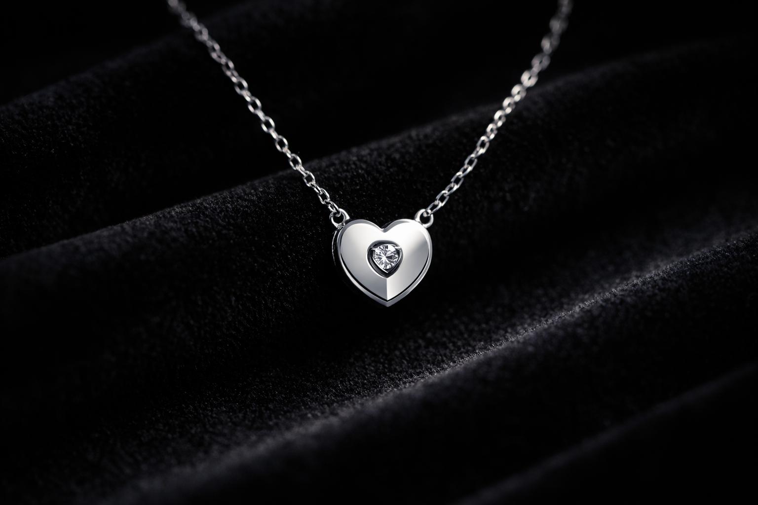 925 Sterling Silver Eternal Heart Sparkle Necklace With Chain - Image 9