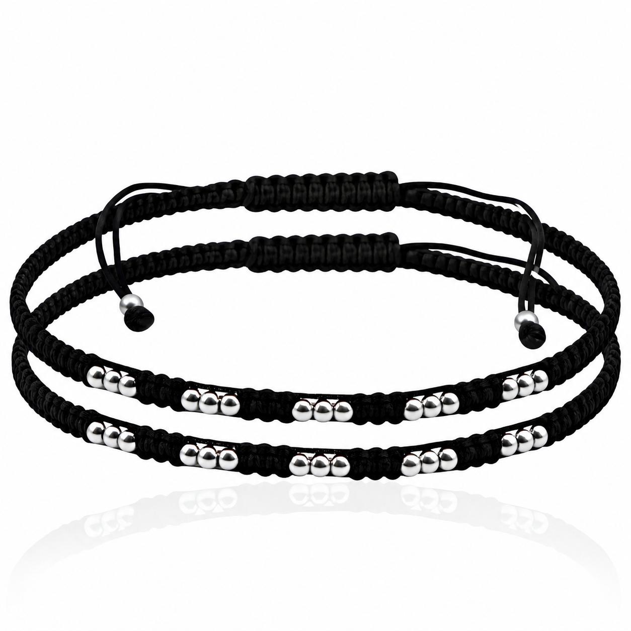 925 Sterling Silver Midnight Charm Anklet - Image 6