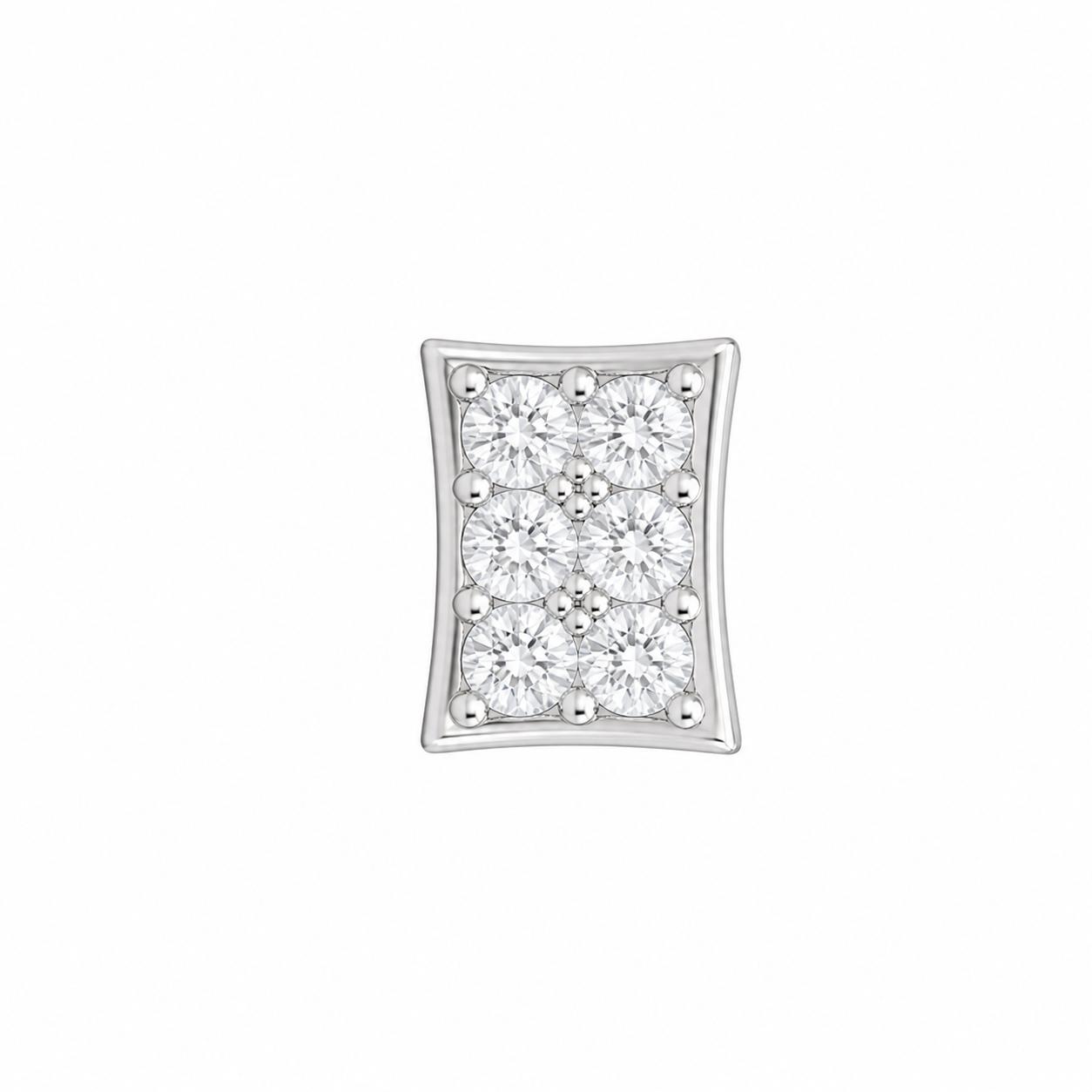 925 Sterling Multi Color Grid Stud Earrings - Image 2