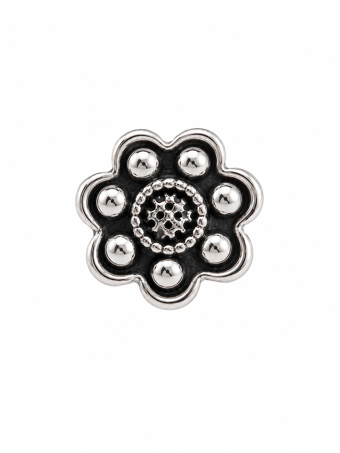 925 Sterling Silver Vintage Floral Nose Pin - Image 5