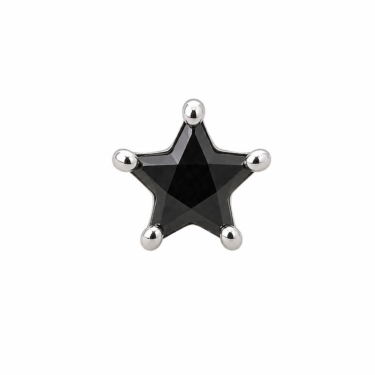 925 Sterling Silver Star Stone Nose Pin - Image 3